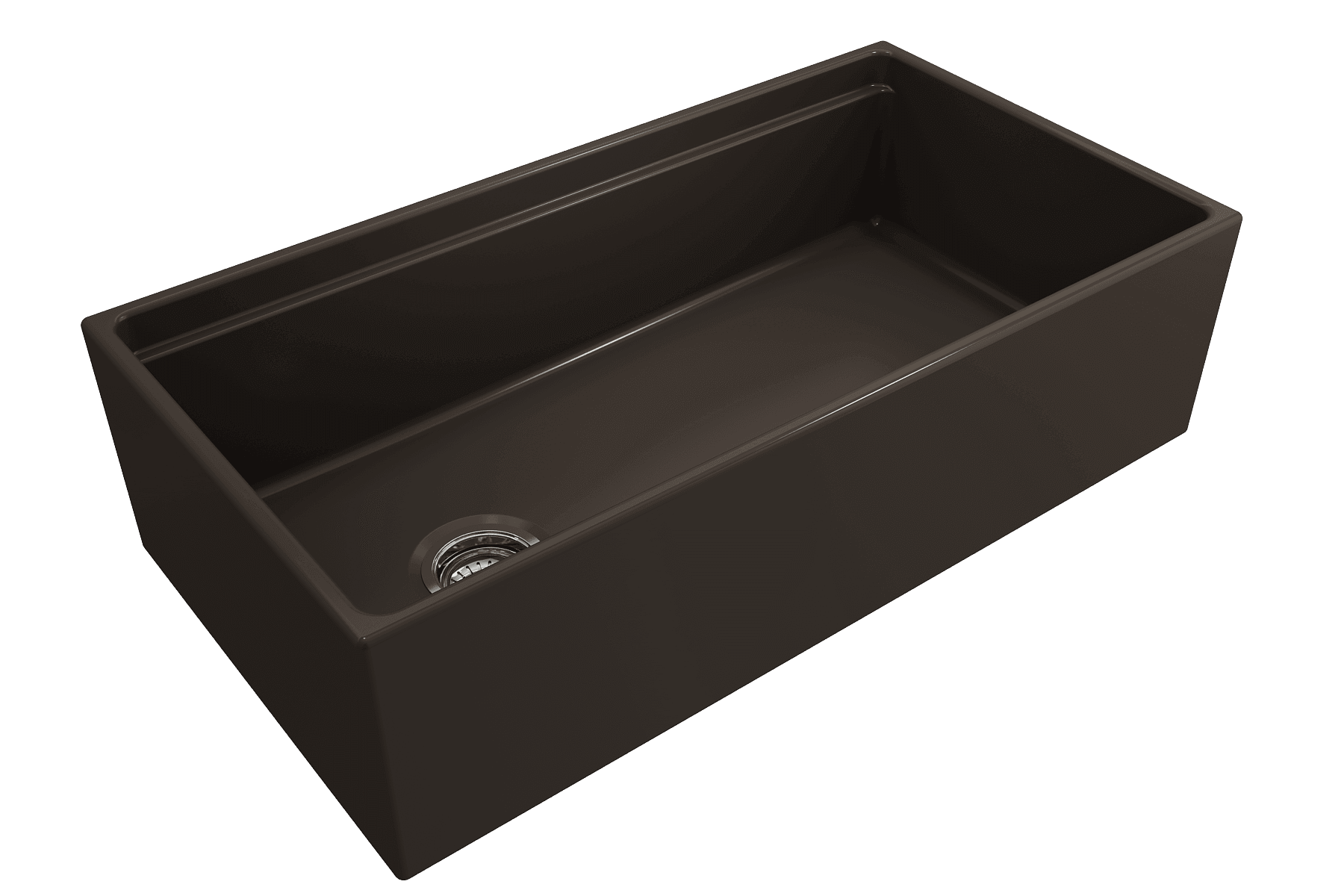 Alternate Image for BOCCHI Contempo 36" Fireclay Workstation Farmhouse Sink with Accessories, Matte Brown, 1505-025-0120