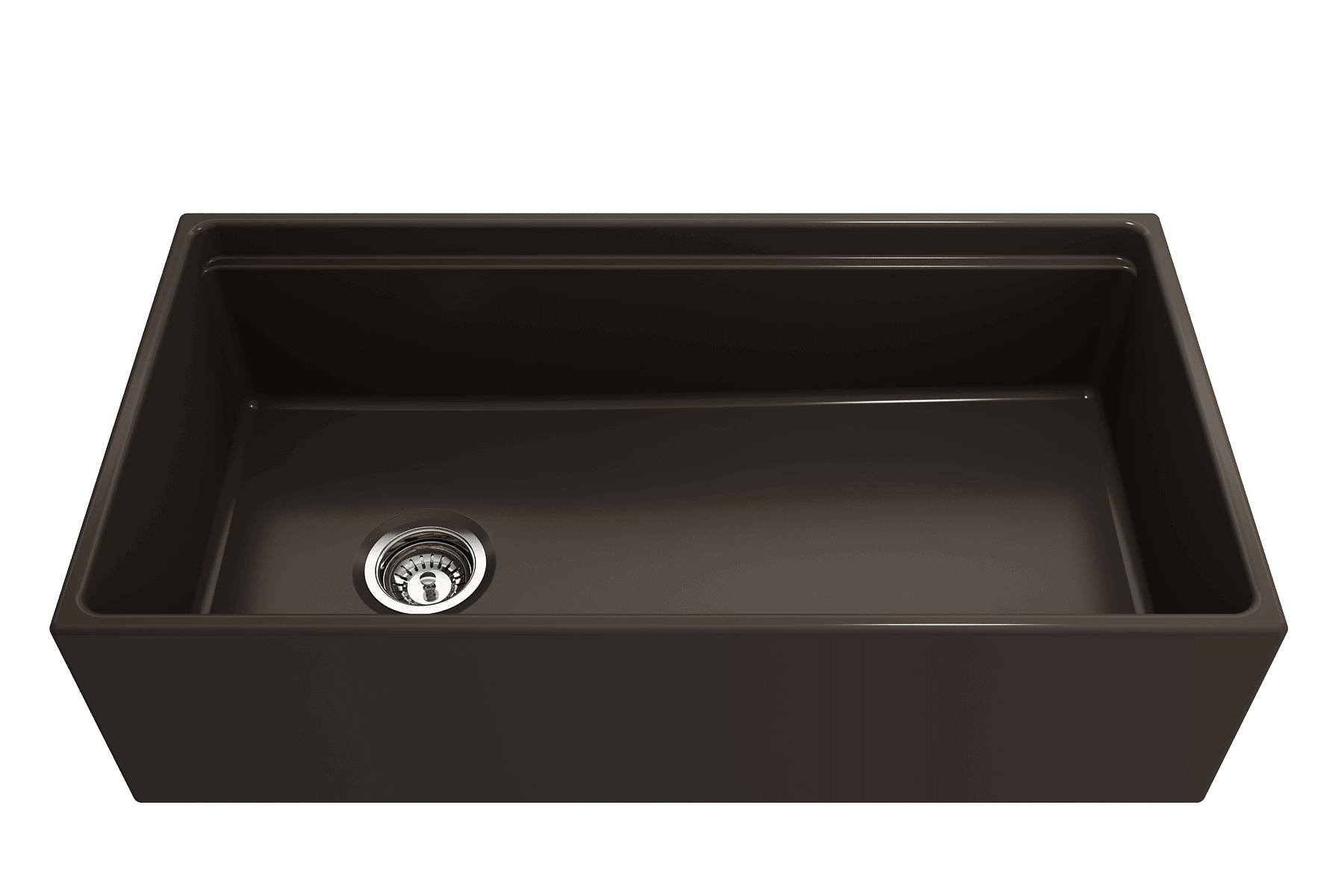 Alternate Image for BOCCHI Contempo 36" Fireclay Workstation Farmhouse Sink with Accessories, Matte Brown, 1505-025-0120