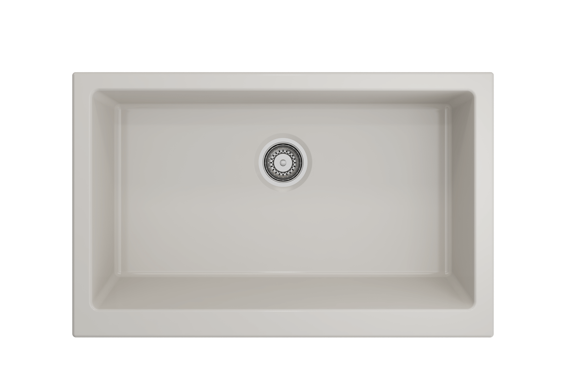 BOCCHI Nuova 34" Fireclay Retrofit Farmhouse Sink with Accessories, Biscuit, 1551-014-0120
