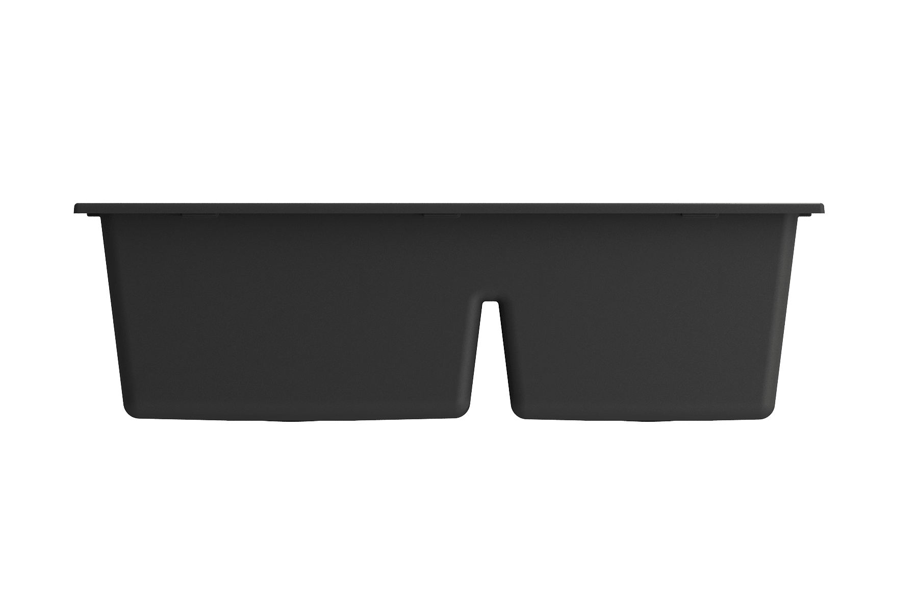 Alternate Image for BOCCHI Campino Duo 33" Dual Mount Composite Granite Kitchen Sink, 60/40 Double Bowl, Matte Black, 1602-504-0126