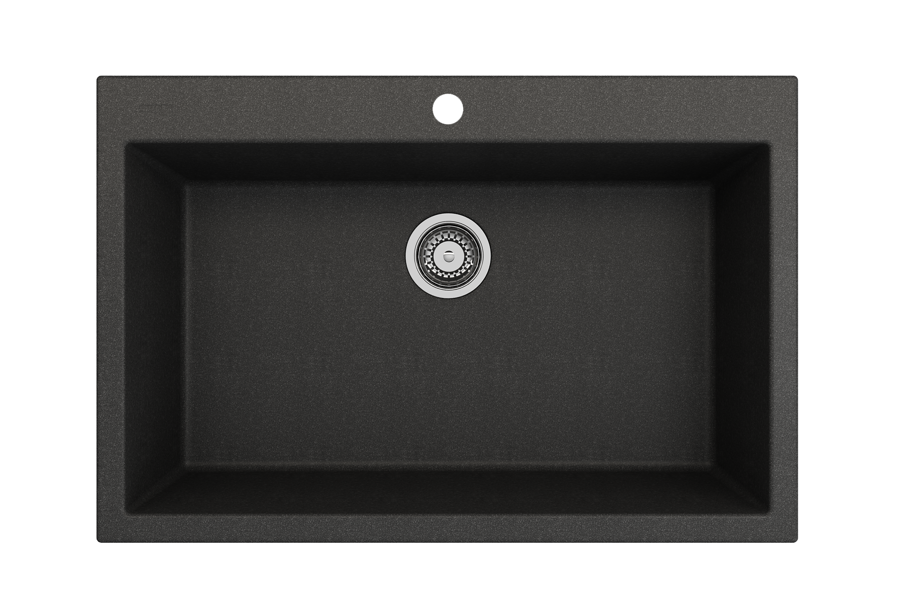 Alternate Image for BOCCHI Campino Uno 33" Dual Mount Composite Granite Kitchen Sink, Metallic Black, 1604-505-0126