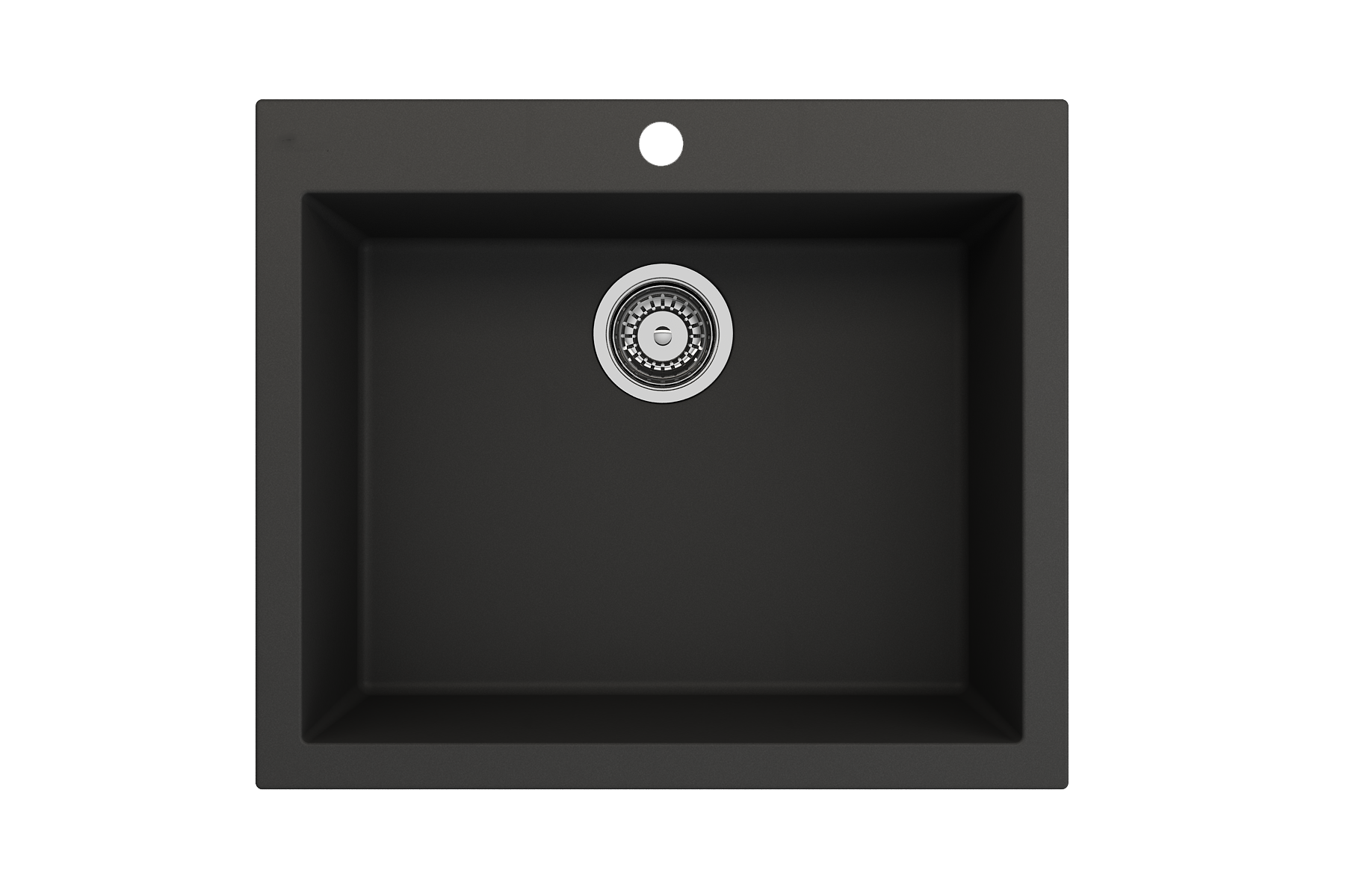 Alternate Image for BOCCHI Campino Uno 24" Dual Mount Composite Granite Kitchen Sink, Matte Black, 1606-504-0126