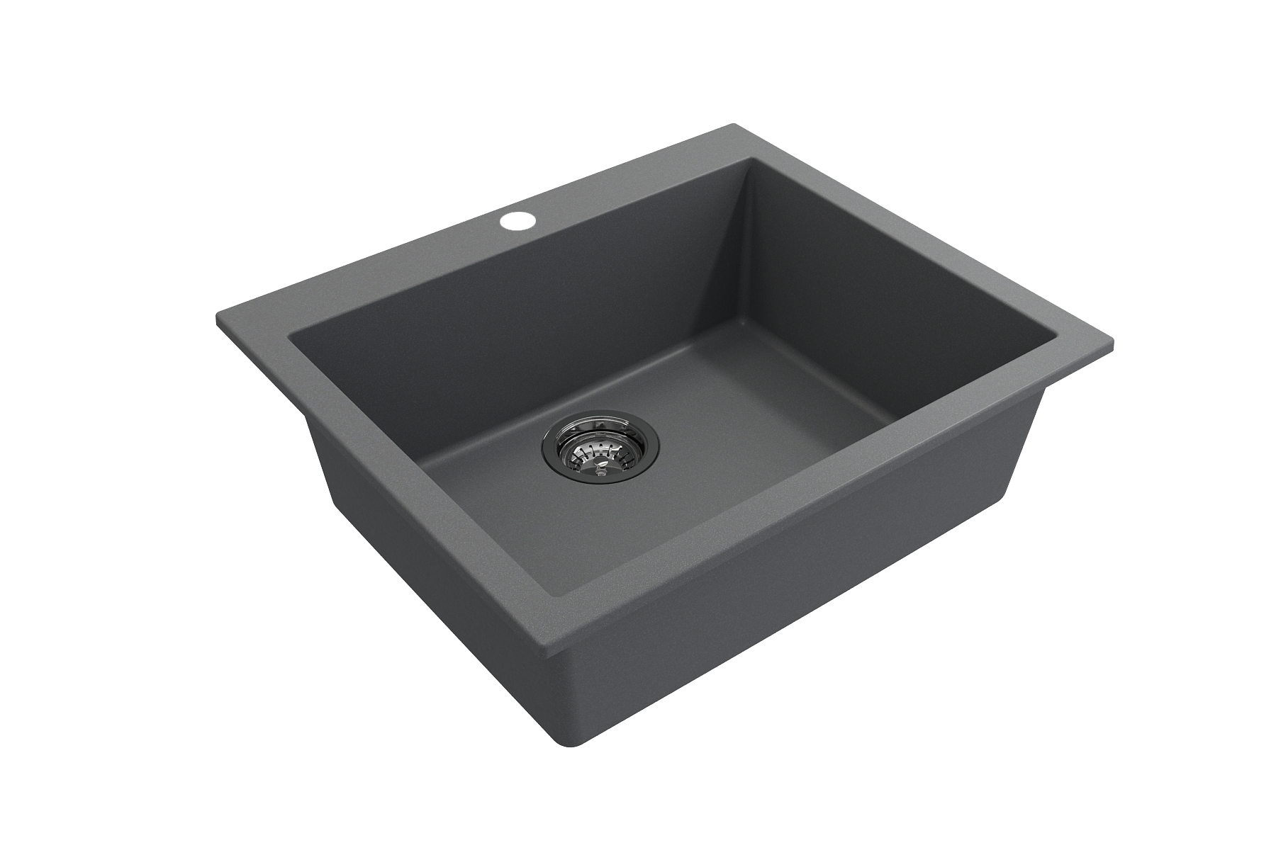 Alternate Image for BOCCHI Campino Uno 24" Dual Mount Composite Granite Kitchen Sink, Concrete Gray, 1606-506-0126