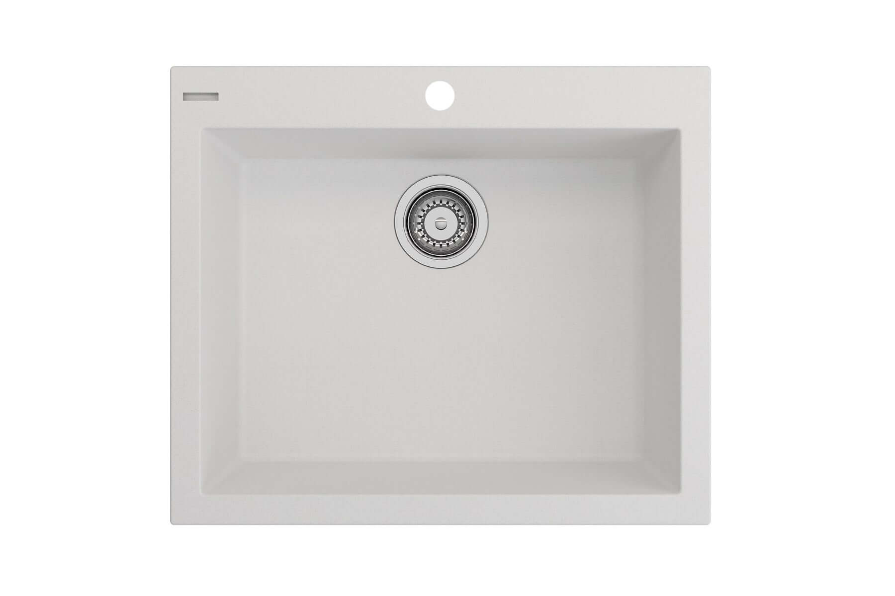 Alternate Image for BOCCHI Campino Uno 24" Dual Mount Granite Kitchen Sink Kit with Accessories, Milk White, 1606-507-0126