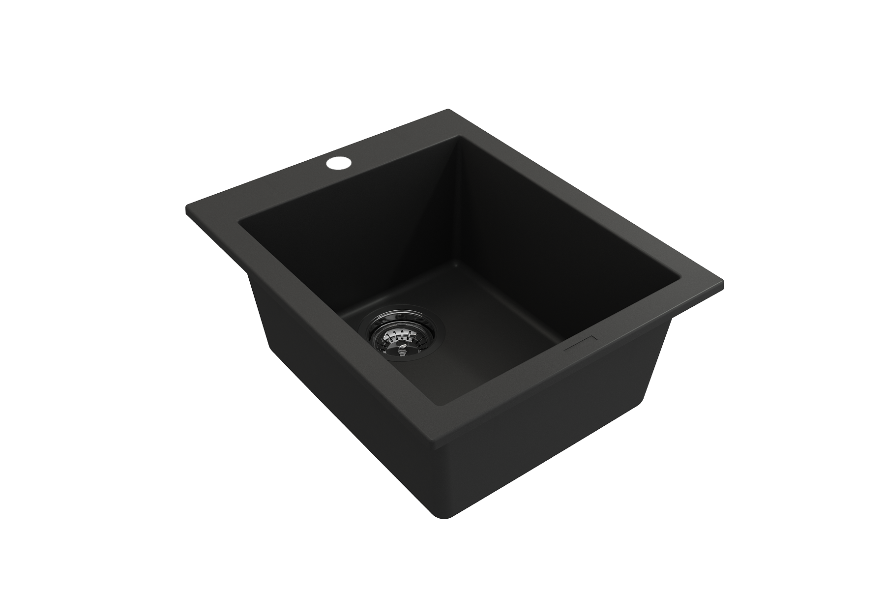 Alternate Image for BOCCHI Campino Uno 16" Rectangle Composite Granite Bar/Prep Sink, Matte Black, 1608-504-0126