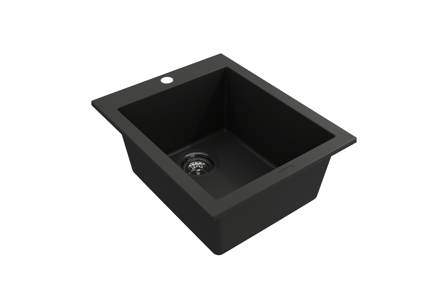 Alternate Image for BOCCHI Campino Uno 16" Rectangle Composite Granite Bar/Prep Sink, Matte Black, 1608-504-0126