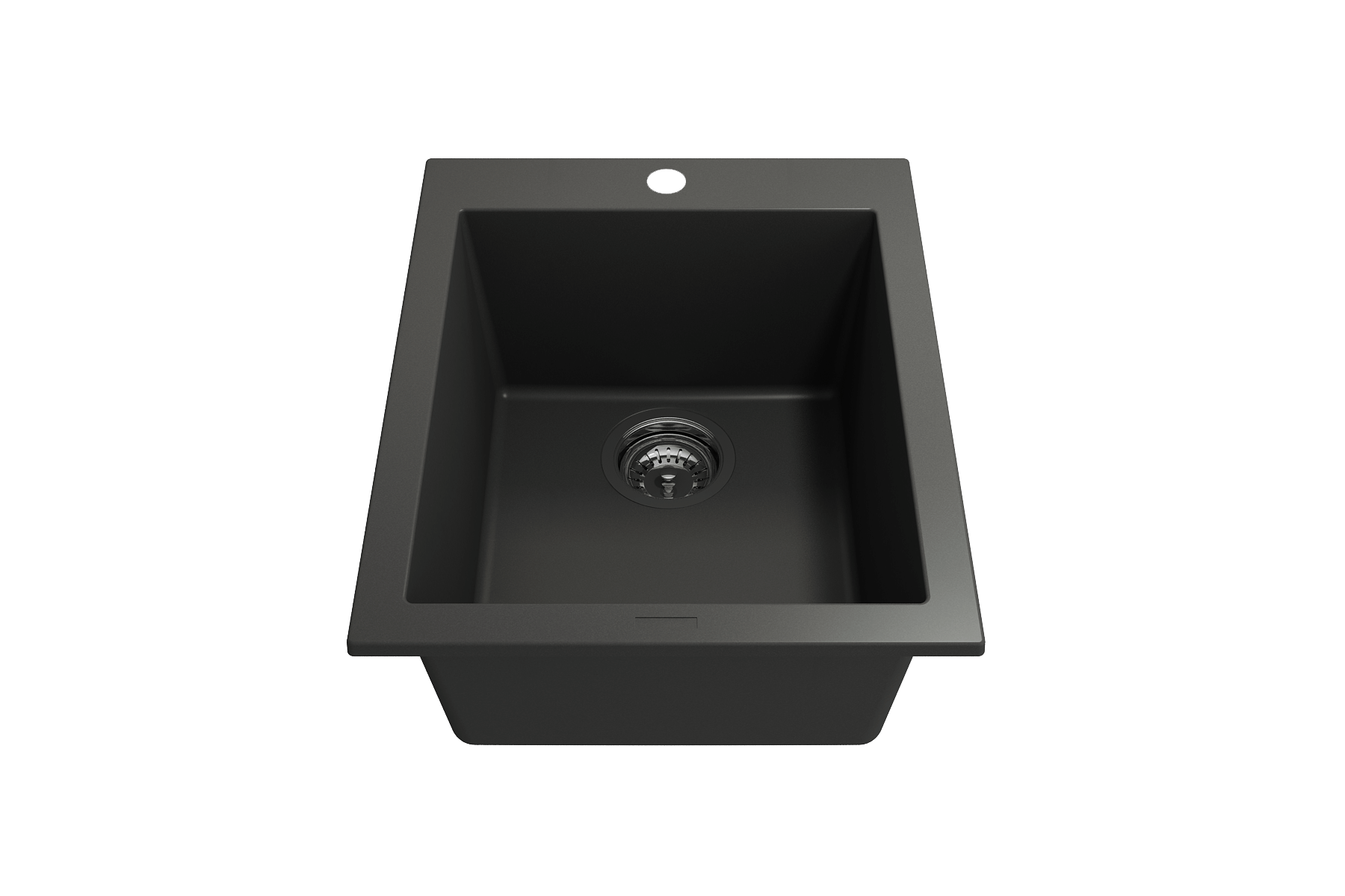 Alternate Image for BOCCHI Campino Uno 16" Rectangle Composite Granite Bar/Prep Sink, Matte Black, 1608-504-0126