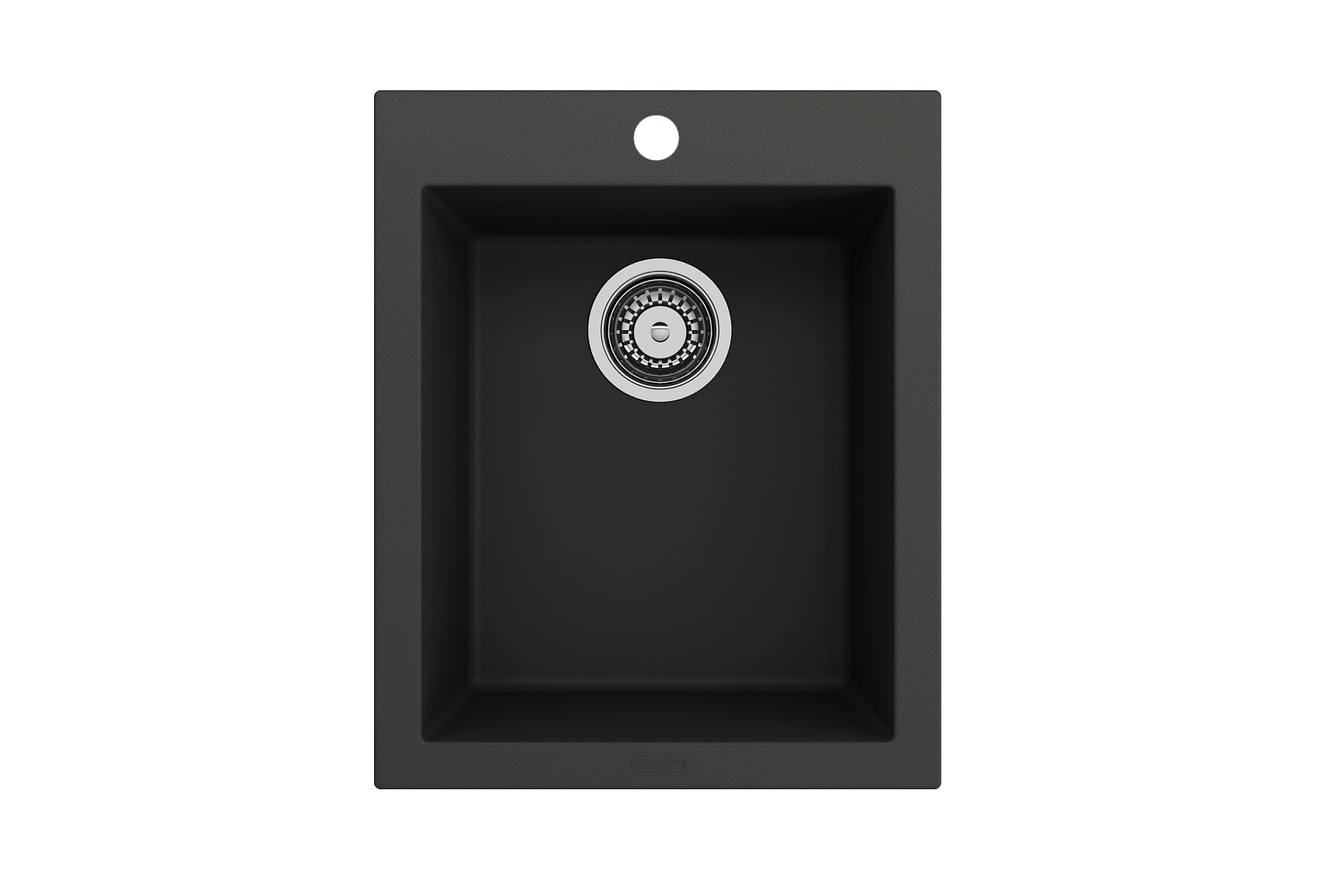 Alternate Image for BOCCHI Campino Uno 16" Rectangle Composite Granite Bar/Prep Sink, Matte Black, 1608-504-0126