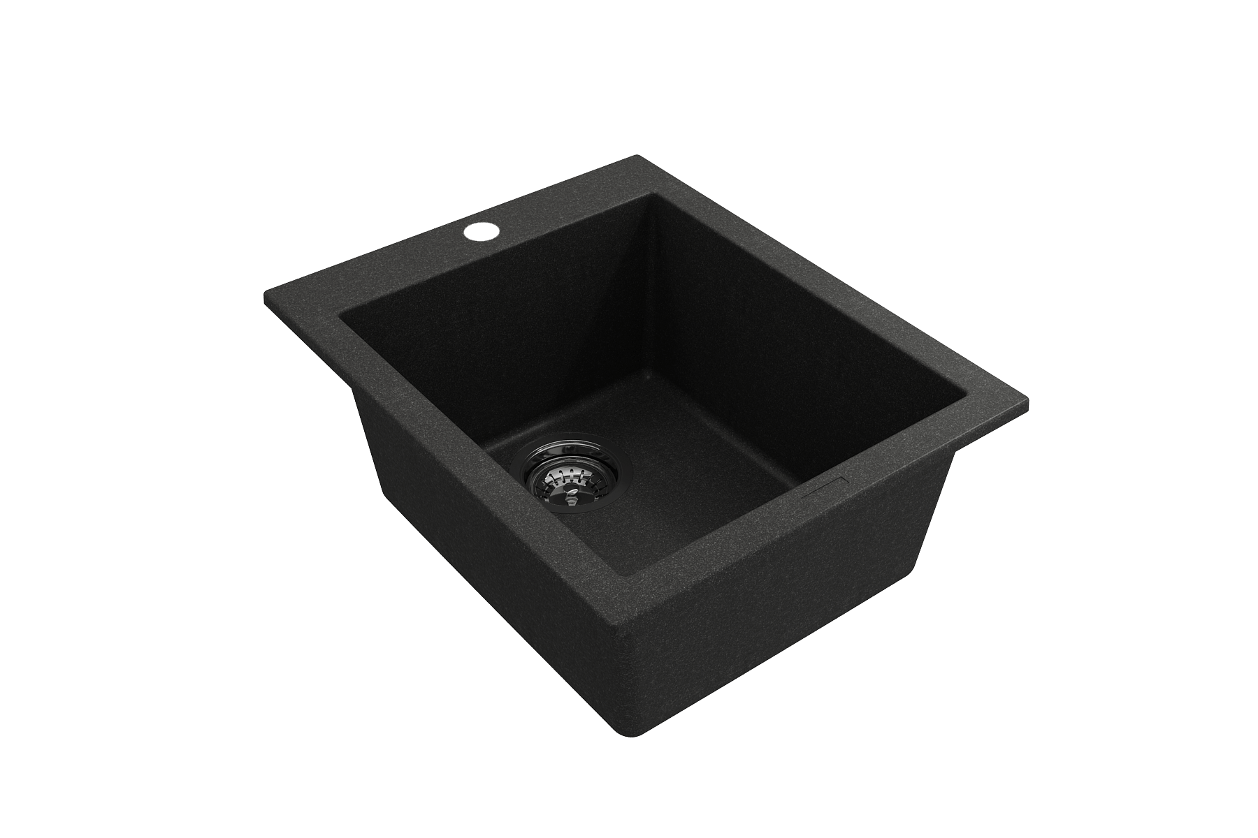 Alternate Image for BOCCHI Campino Uno 16" Rectangle Composite Granite Bar/Prep Sink, Metallic Black, 1608-505-0126