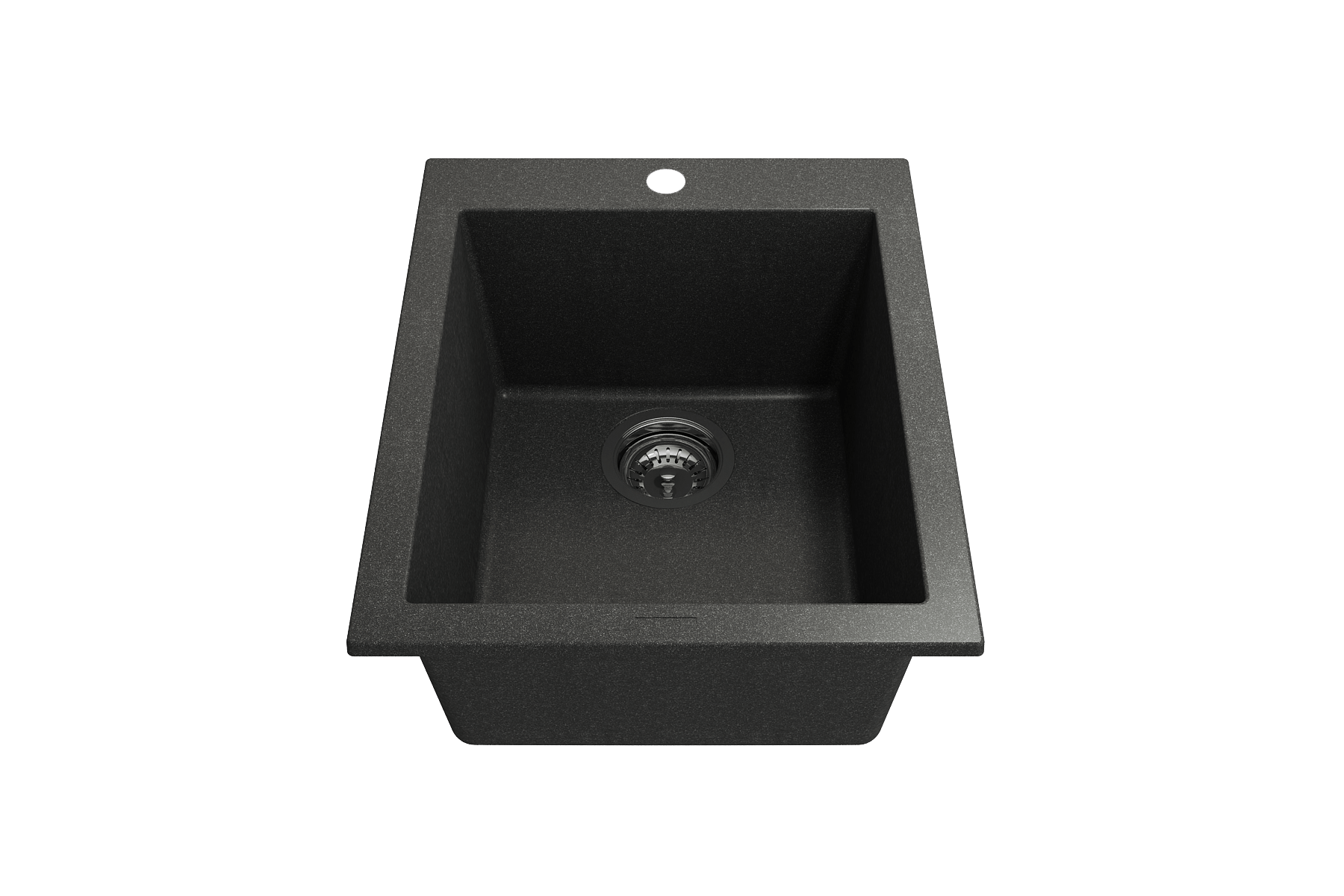 Alternate Image for BOCCHI Campino Uno 16" Rectangle Composite Granite Bar/Prep Sink, Metallic Black, 1608-505-0126