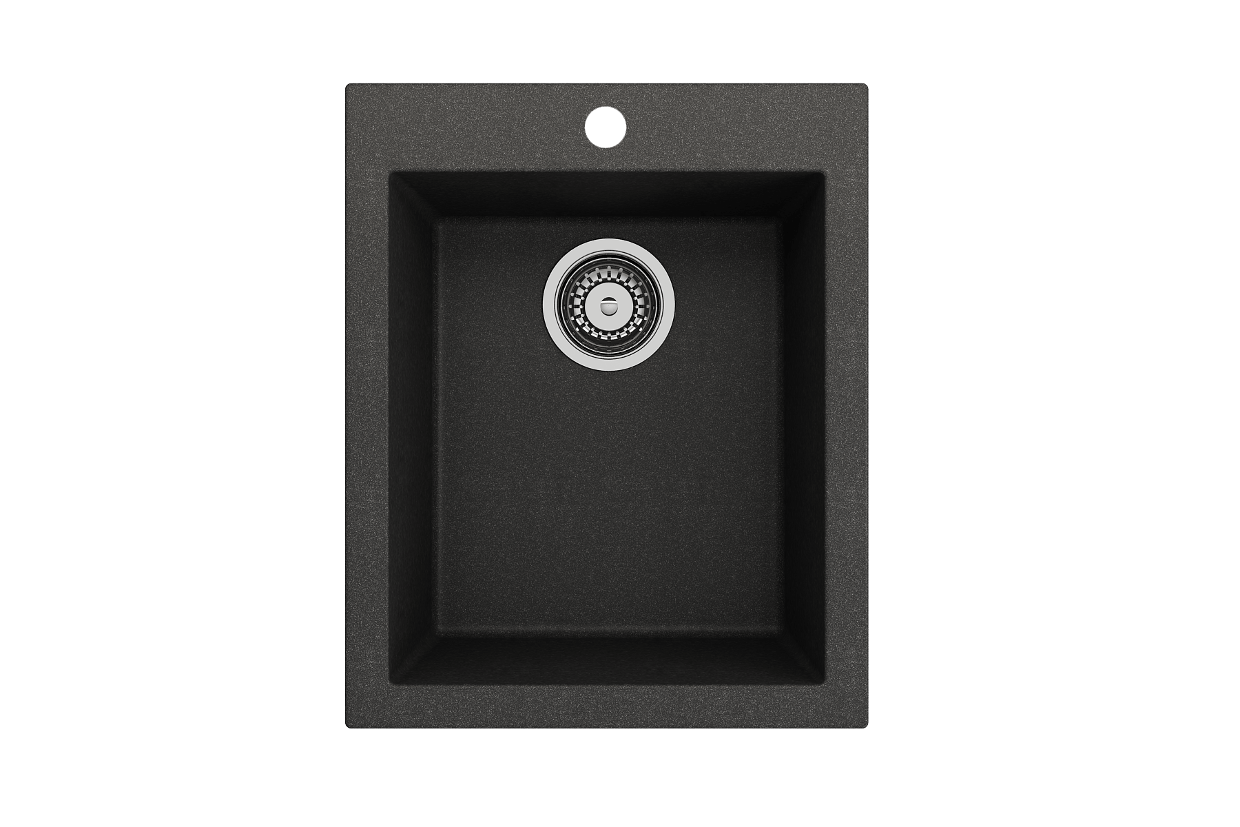 Alternate Image for BOCCHI Campino Uno 16" Rectangle Composite Granite Bar/Prep Sink, Metallic Black, 1608-505-0126