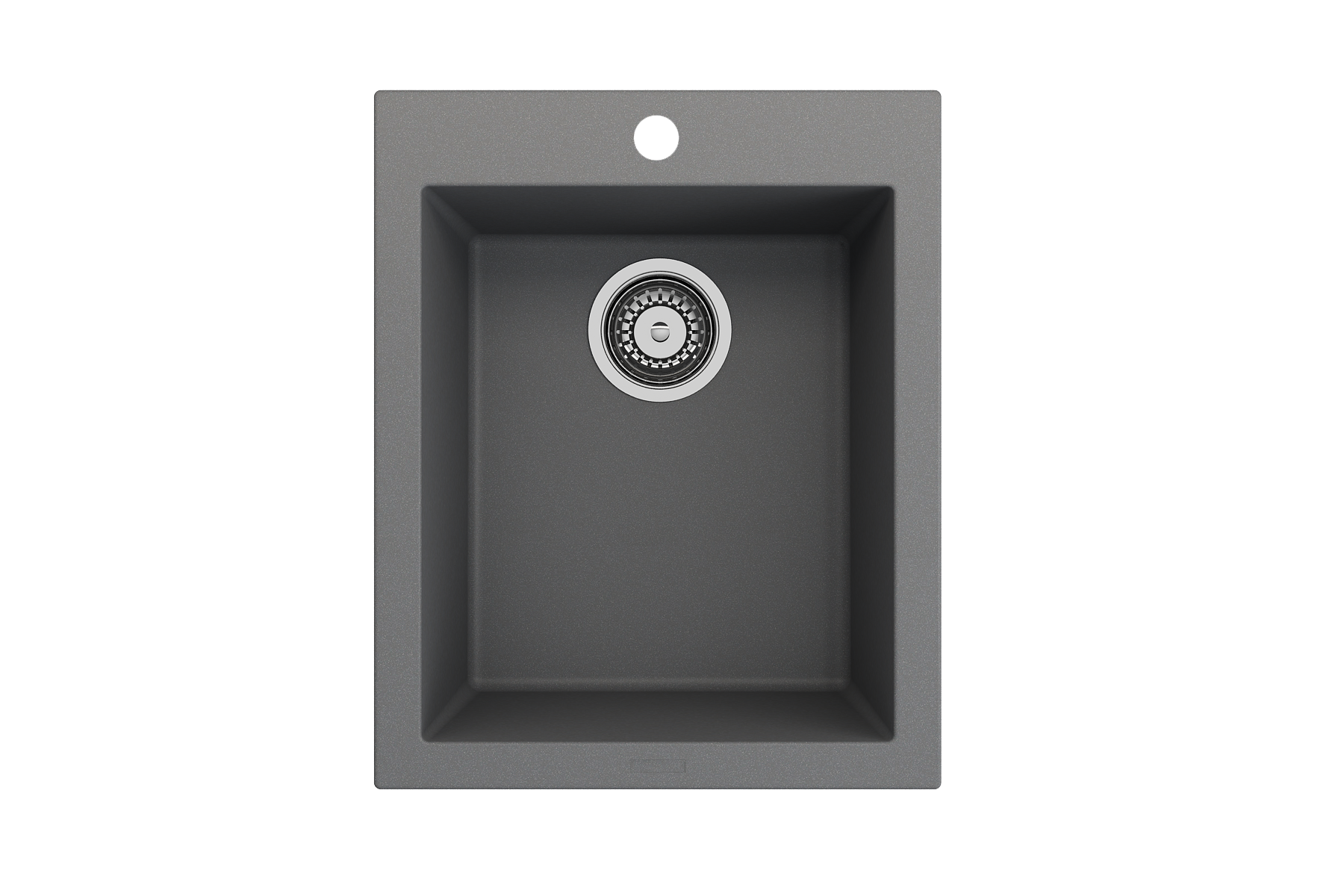 Alternate Image for BOCCHI Campino Uno 16" Rectangle Composite Granite Bar/Prep Sink, Concrete Gray, 1608-506-0126