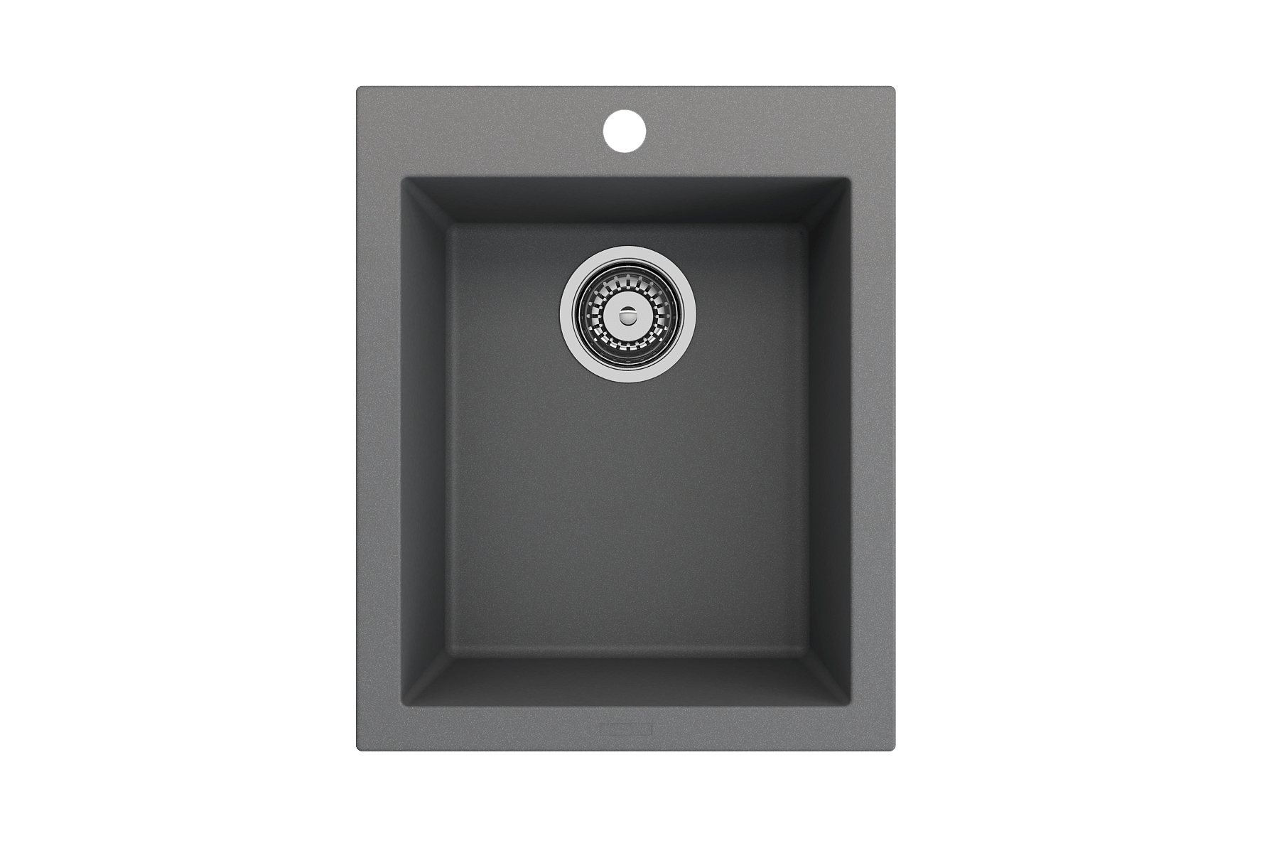 Alternate Image for BOCCHI Campino Uno 16" Rectangle Composite Granite Bar/Prep Sink, Concrete Gray, 1608-506-0126