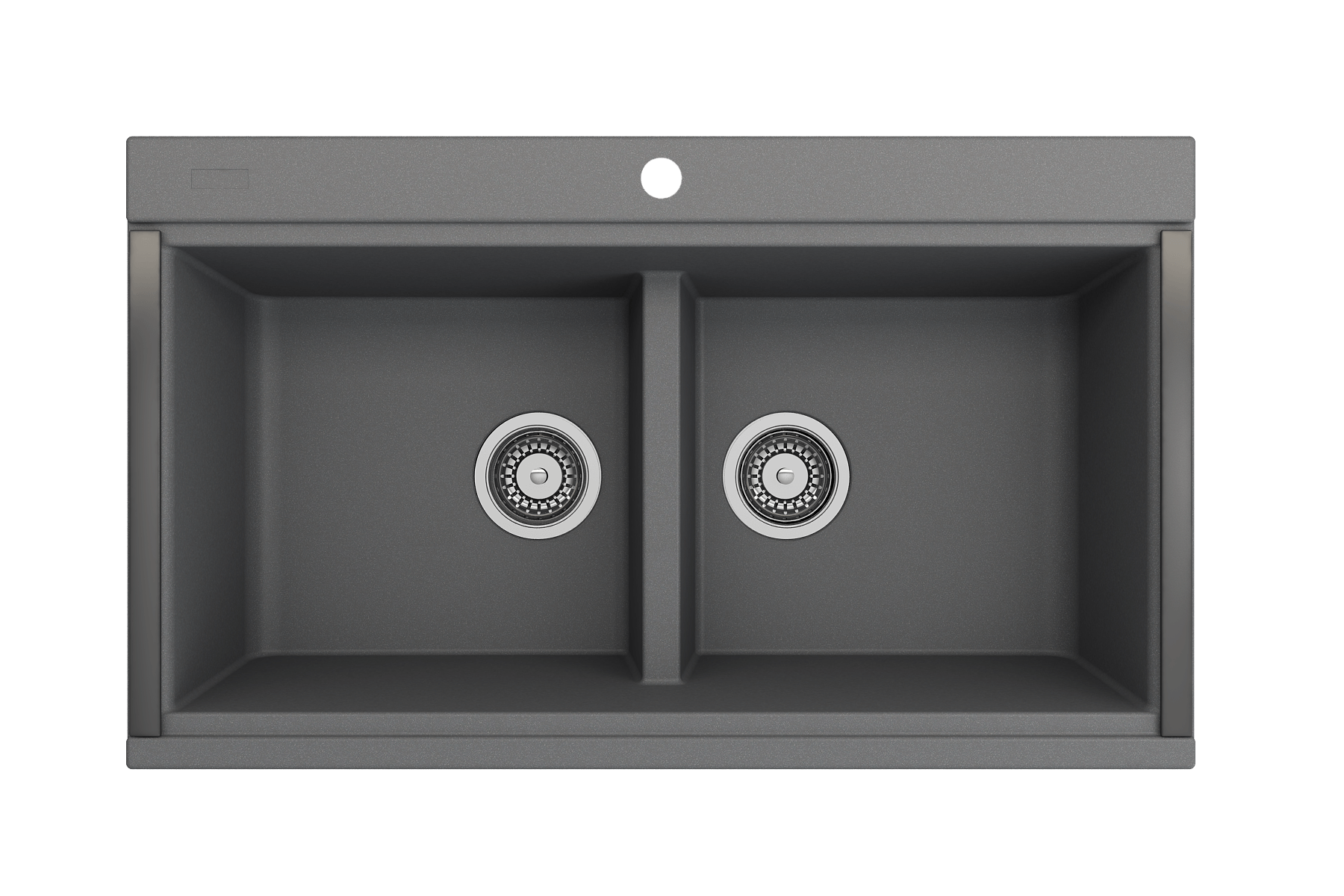 Alternate Image for BOCCHI Baveno Lux 34" Undermount Granite Workstation Kitchen Sink Kit with Accessories, 50/50 Double Bowl, Concrete Gray, 1618-506-0126