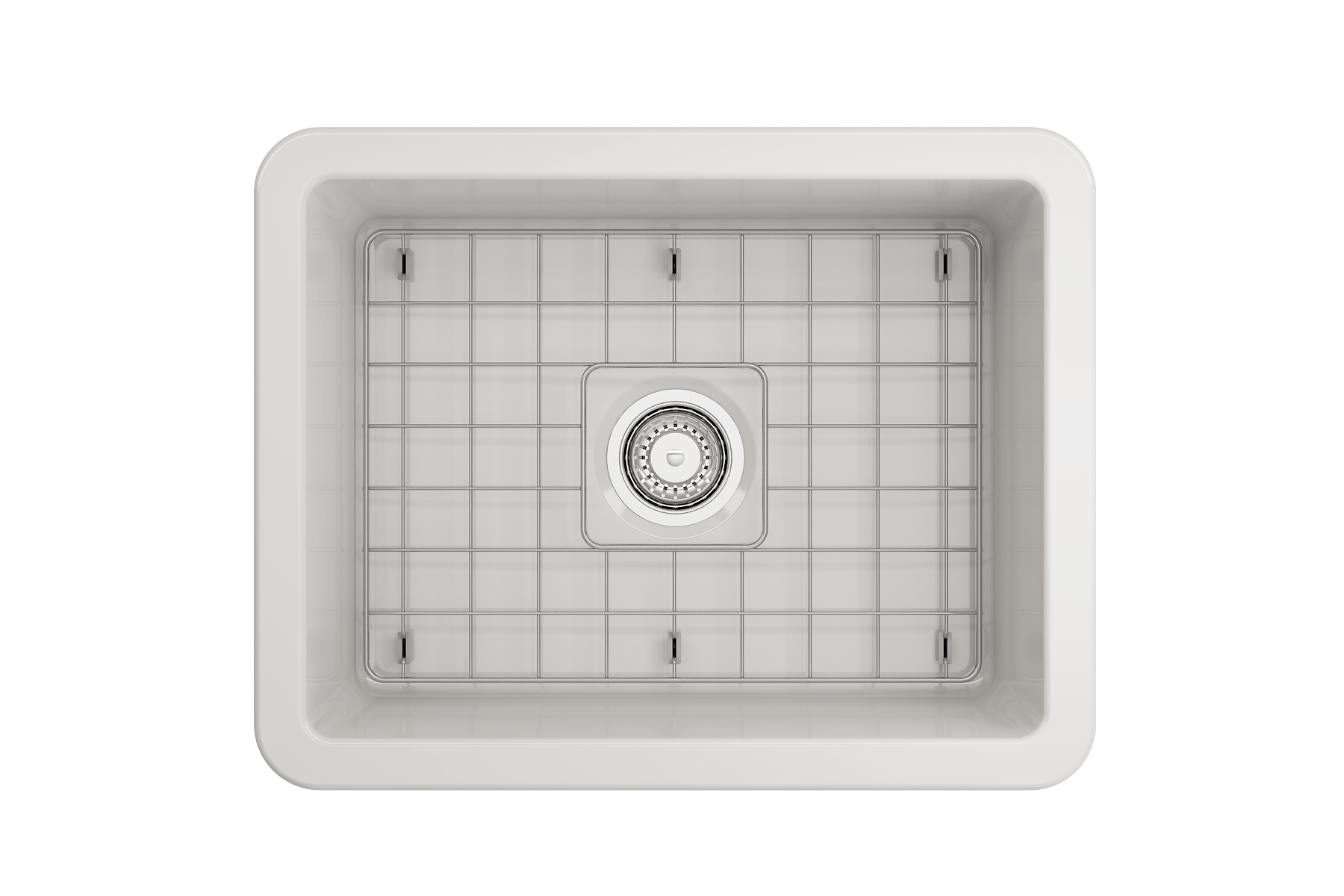 Alternate Image for BOCCHI Sotto 24" Dual Mount Fireclay Kitchen Sink Kit with Accessories, White, 1627-001-0120