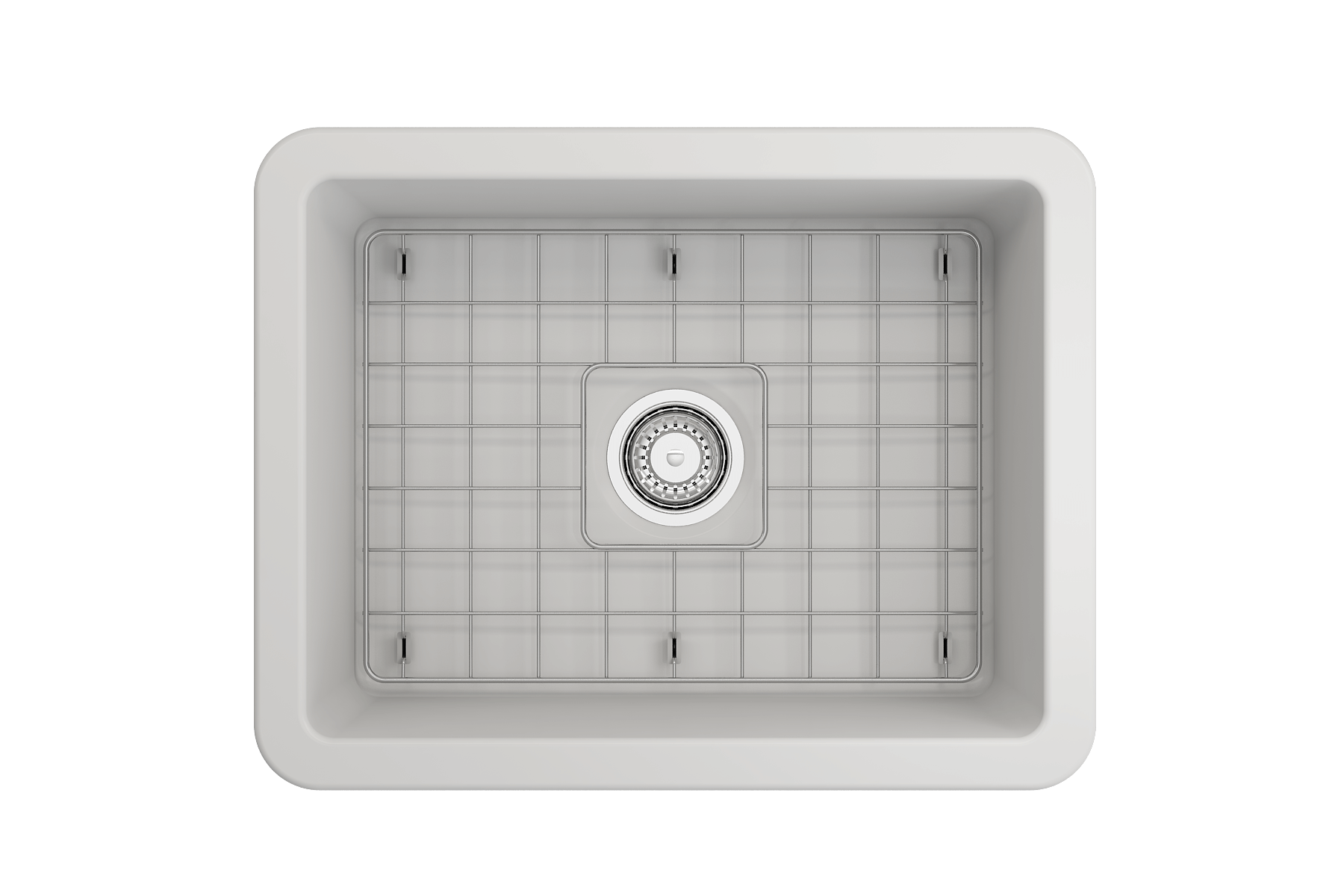 Alternate Image for BOCCHI Sotto 24" Dual Mount Fireclay Kitchen Sink Kit with Accessories, Matte White, 1627-002-0120