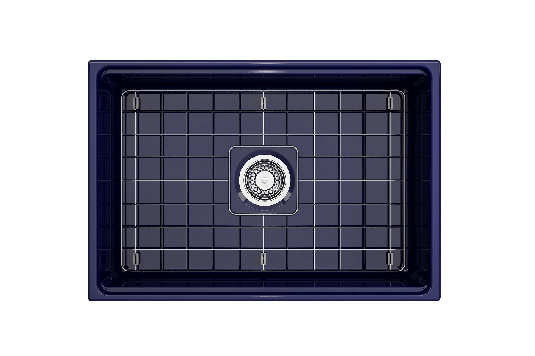 Alternate Image for BOCCHI Contempo 27" Fireclay Workstation Farmhouse Sink Kit with Accessories, Sapphire Blue, 1628-010-0120