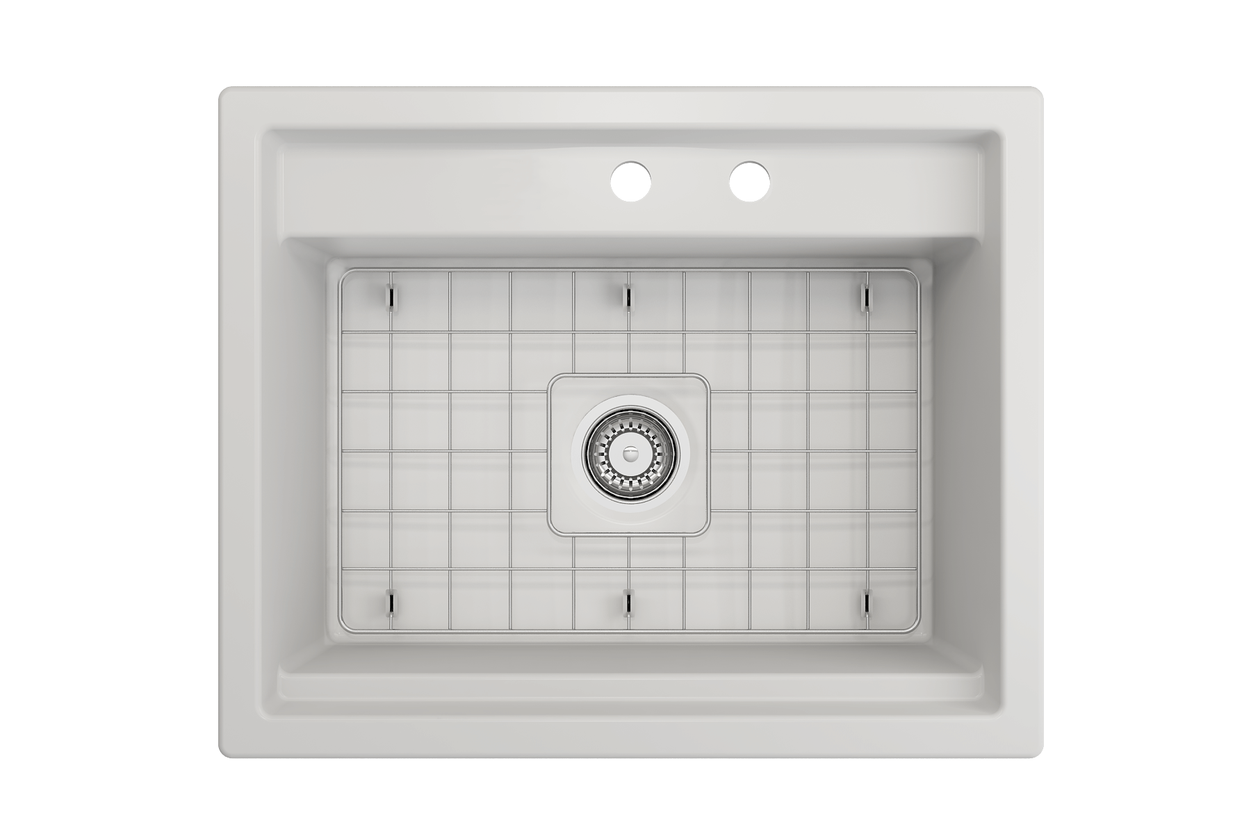 Alternate Image for BOCCHI Baveno Uno 27" Dual Mount Fireclay Workstation Kitchen Sink Kit with Accessories, Matte White, 1633-002-0132