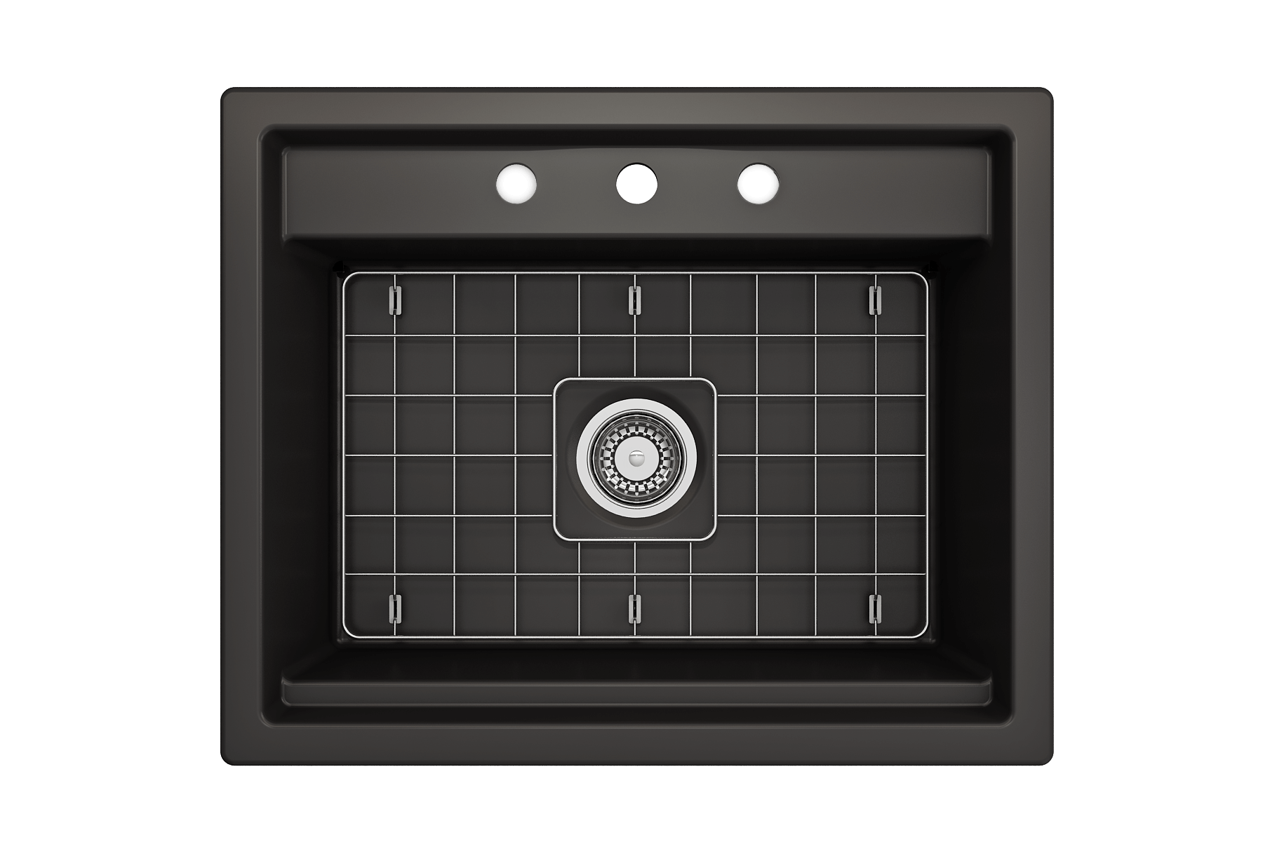 Alternate Image for BOCCHI Baveno Uno 27" Dual Mount Fireclay Workstation Kitchen Sink Kit with Accessories, Matte Black, 1633-004-0127