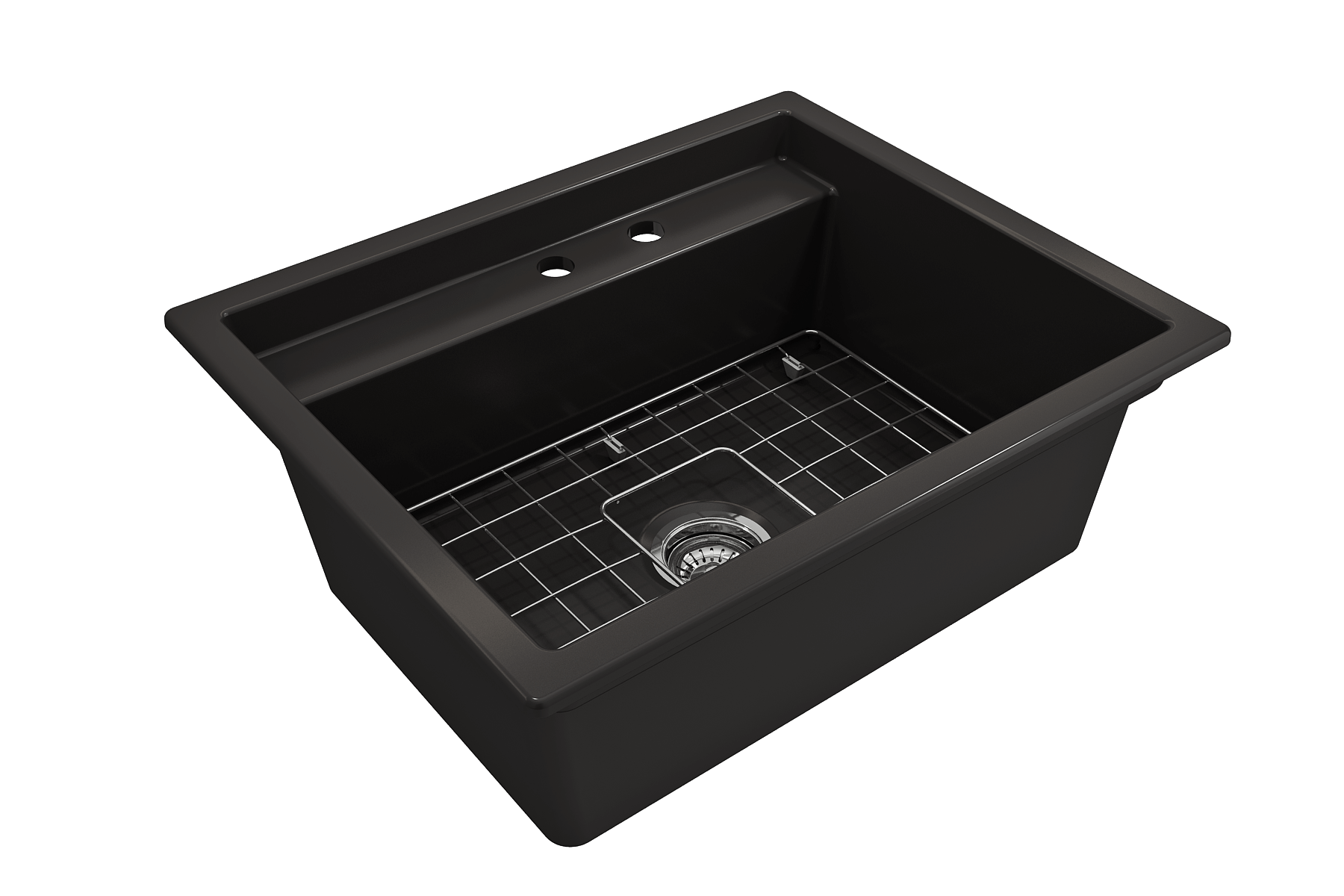 Alternate Image for BOCCHI Baveno Uno 27" Dual Mount Fireclay Workstation Kitchen Sink Kit with Accessories, Matte Black, 1633-004-0132