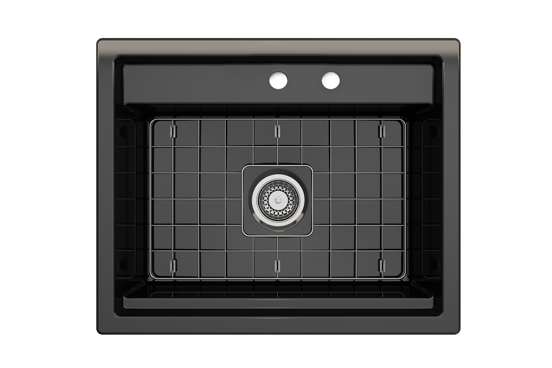 Alternate Image for BOCCHI Baveno Uno 27" Dual Mount Fireclay Workstation Kitchen Sink Kit with Accessories, Black, 1633-005-0132