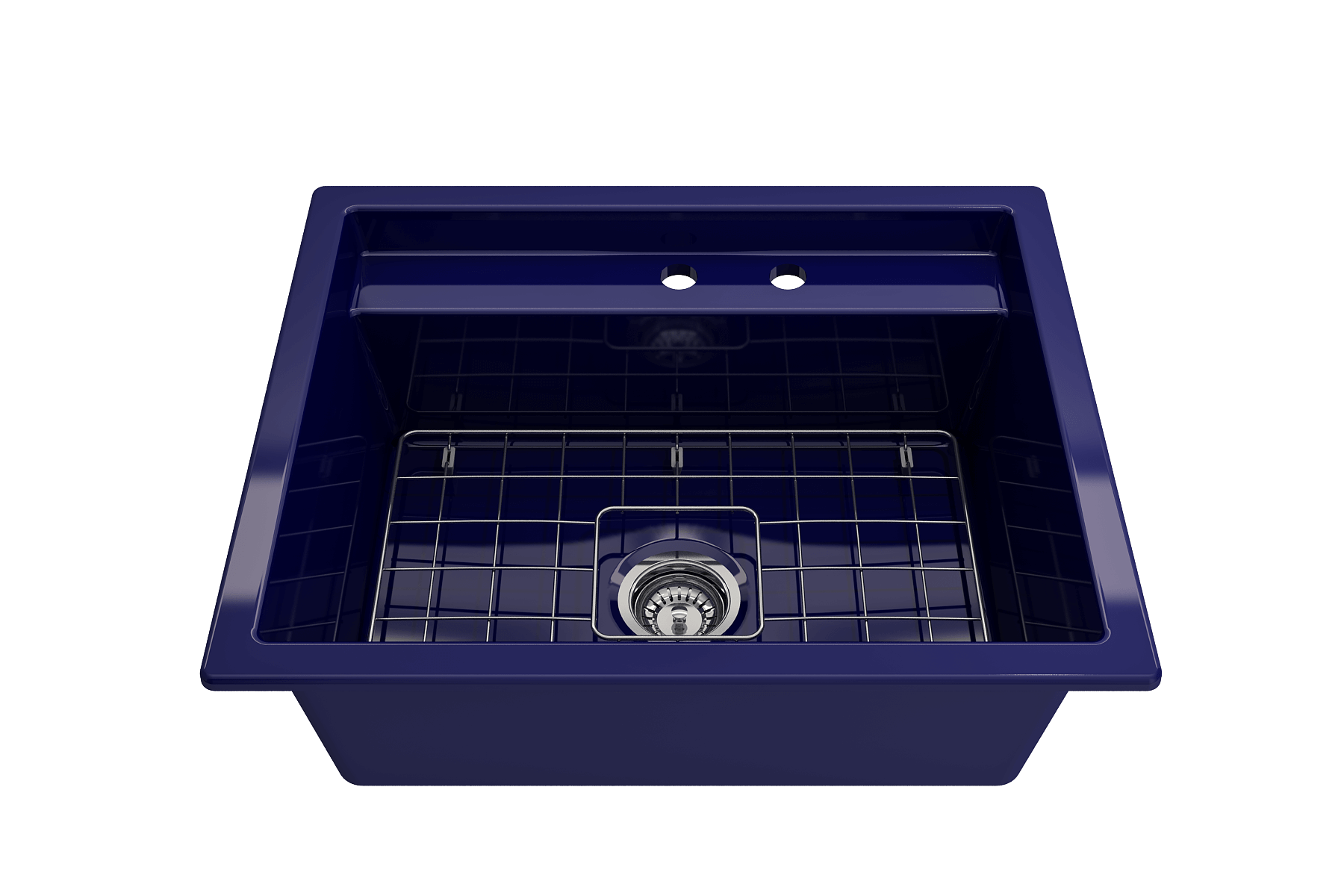 Alternate Image for BOCCHI Baveno Uno 27" Dual Mount Fireclay Workstation Kitchen Sink Kit with Accessories, Sapphire Blue, 1633-010-0132