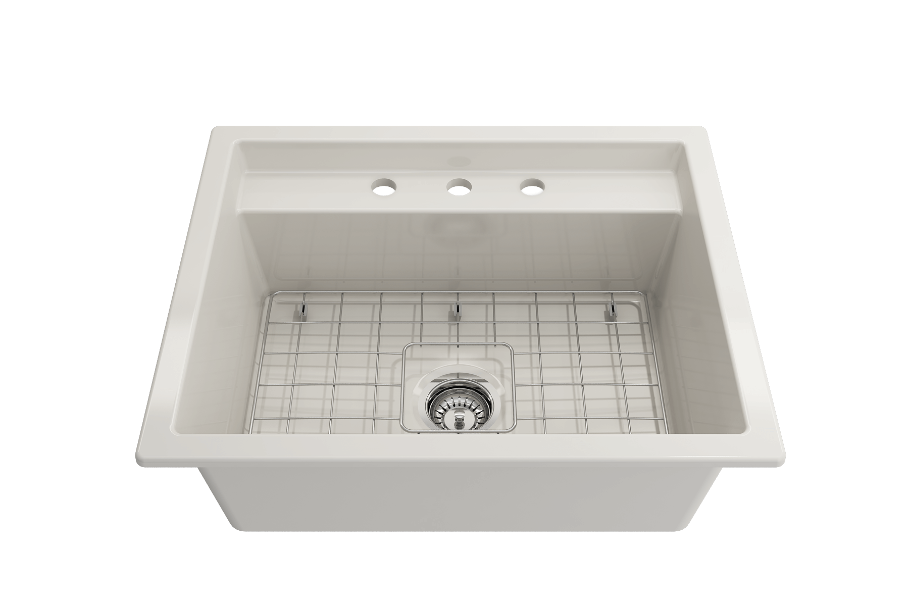 Alternate Image for BOCCHI Baveno Uno 27" Dual Mount Fireclay Workstation Kitchen Sink Kit with Accessories, Biscuit, 1633-014-0127
