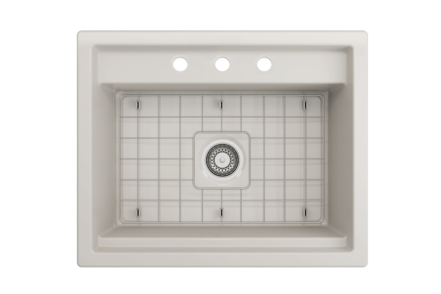 Alternate Image for BOCCHI Baveno Uno 27" Dual Mount Fireclay Workstation Kitchen Sink Kit with Accessories, Biscuit, 1633-014-0127