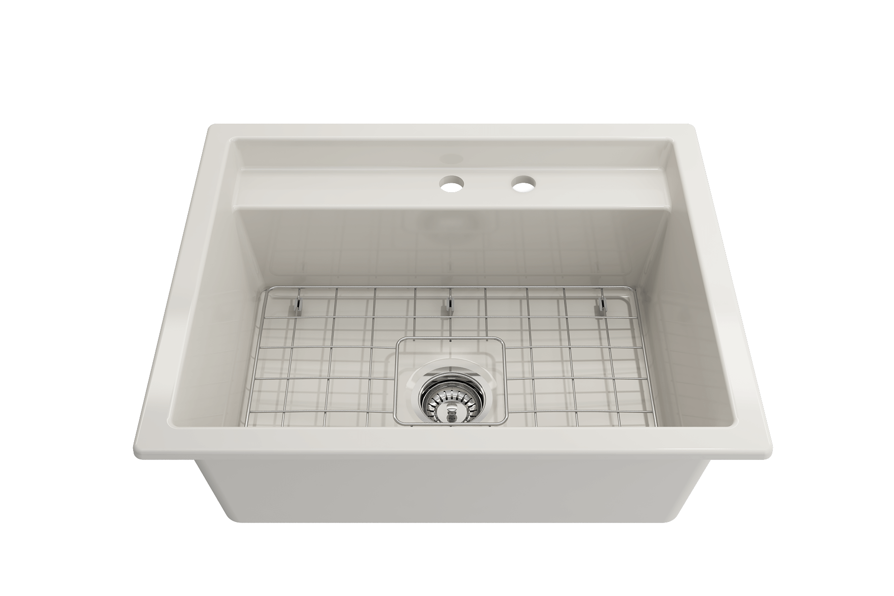 Alternate Image for BOCCHI Baveno Uno 27" Dual Mount Fireclay Workstation Kitchen Sink Kit with Accessories, Biscuit, 1633-014-0132