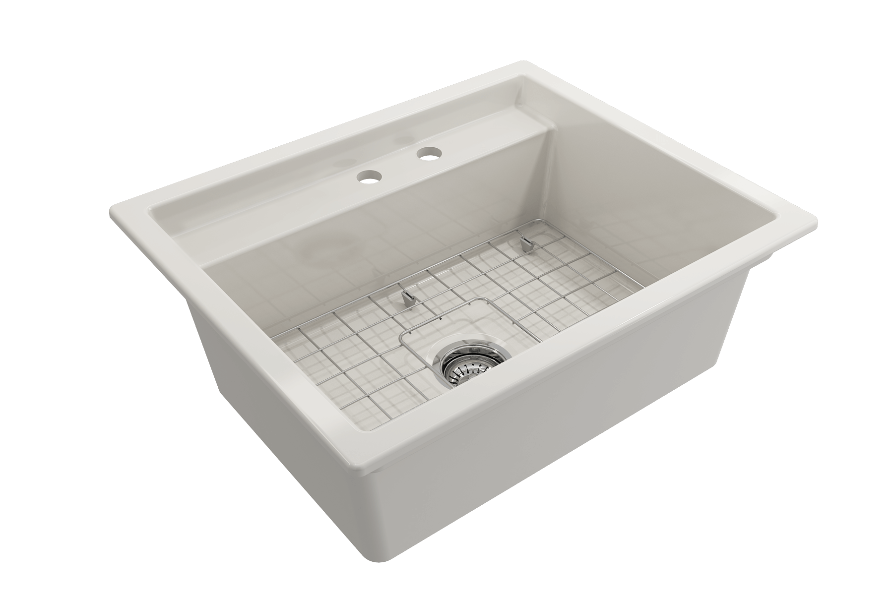 Alternate Image for BOCCHI Baveno Uno 27" Dual Mount Fireclay Workstation Kitchen Sink Kit with Accessories, Biscuit, 1633-014-0132