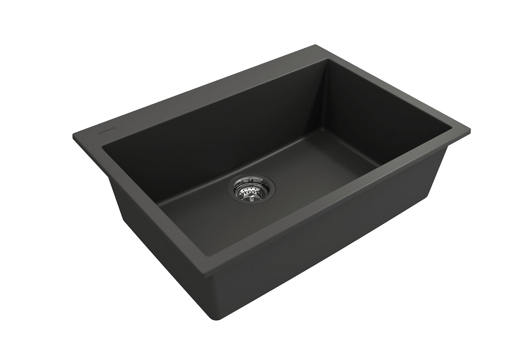 Alternate Image for BOCCHI Campino Uno 27" Dual Mount Granite Kitchen Sink Kit, Matte Black, 1634-504-0126