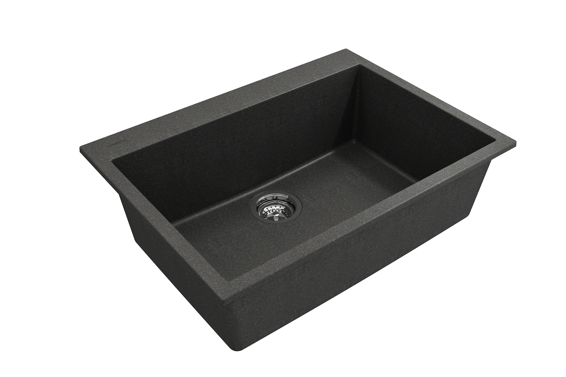 Alternate Image for BOCCHI Campino Uno 27" Dual Mount Granite Kitchen Sink Kit, Metallic Black, 1634-505-0126