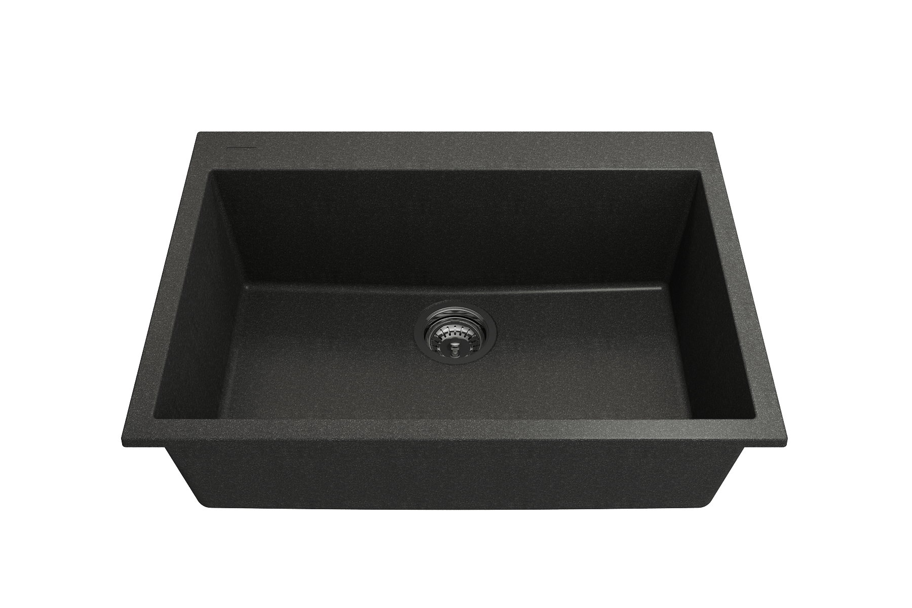 Alternate Image for BOCCHI Campino Uno 27" Dual Mount Granite Kitchen Sink Kit, Metallic Black, 1634-505-0126