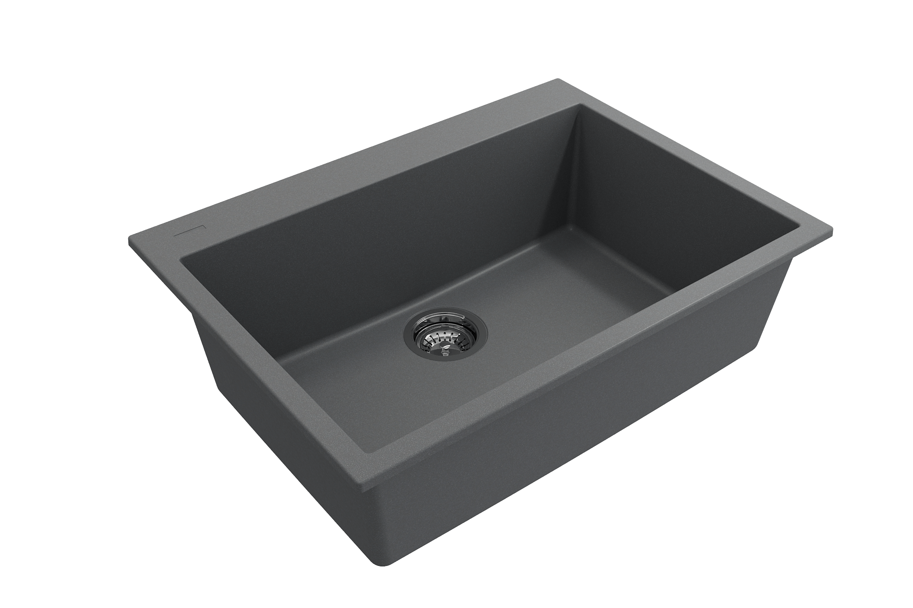 Alternate Image for BOCCHI Campino Uno 27" Dual Mount Granite Kitchen Sink Kit, Concrete Gray, 1634-506-0126