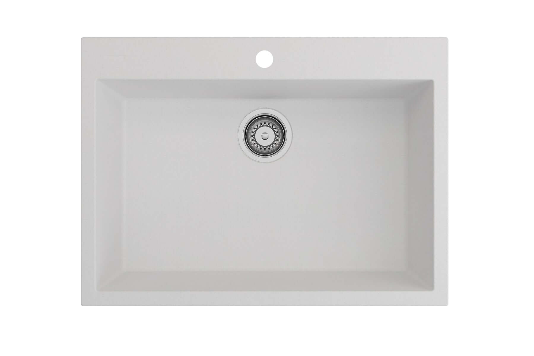 Alternate Image for BOCCHI Campino Uno 27" Dual Mount Granite Kitchen Sink Kit, Milk White, 1634-507-0126