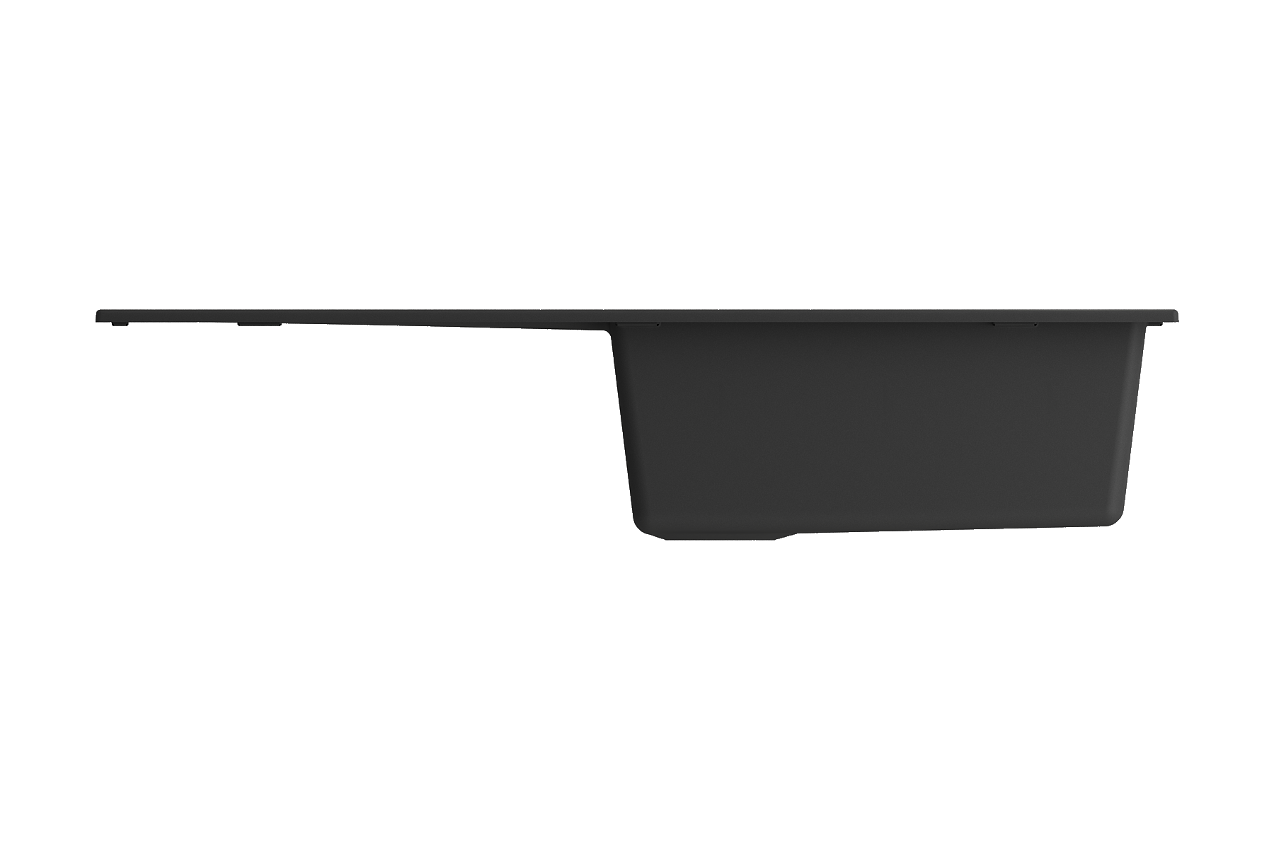 Alternate Image for BOCCHI Levanzo 39" Dual Mount Granite Kitchen Sink Kit, Matte Black, Includes Drainboard, 1635-504-0120