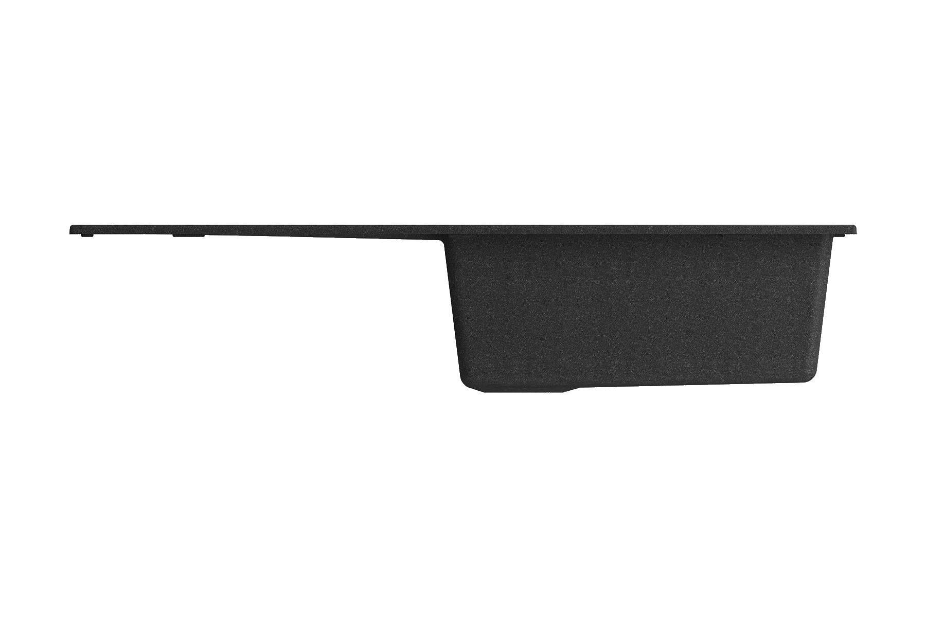 Alternate Image for BOCCHI Levanzo 39" Dual Mount Granite Kitchen Sink Kit, Metallic Black, Includes Drainboard, 1635-505-0120