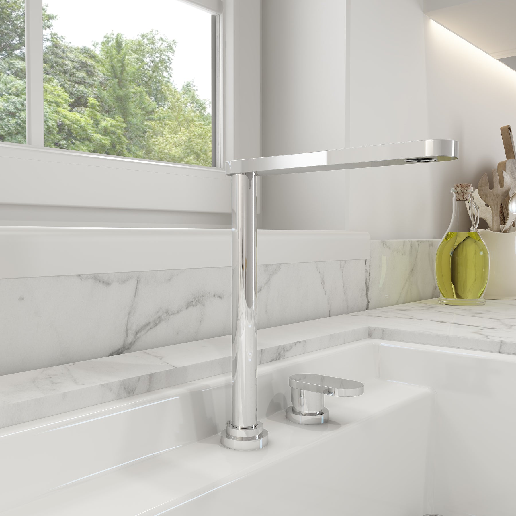 Alternate Image for BOCCHI Baveno Move 1.75 GPM Lever Brass Kitchen Faucet, Chrome, 2030 0001 CH