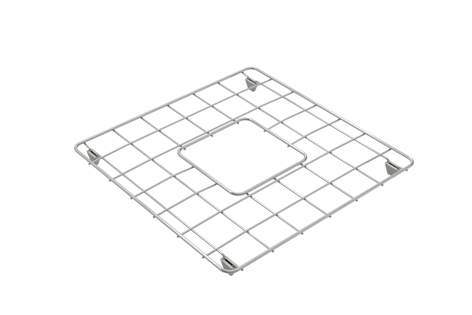 BOCCHI Stainless Steel Sink Grid for 36 in. 1348 Farmhouse Apron Front Fireclay Double Bowl Kitchen Sinks, 2300 0006