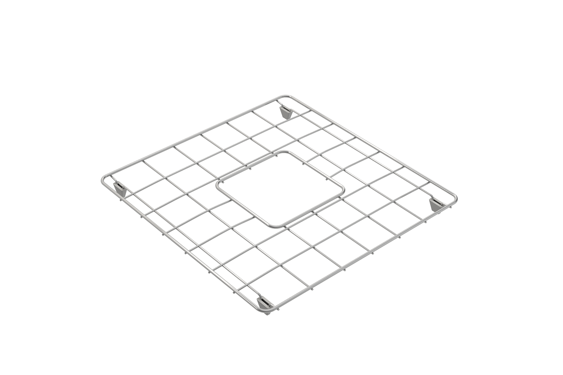 BOCCHI Stainless Steel Sink Grid for 36 in. 1350/1351 Farmhouse Apron Front Fireclay Double Bowl Kitchen Sinks, 2300 0007