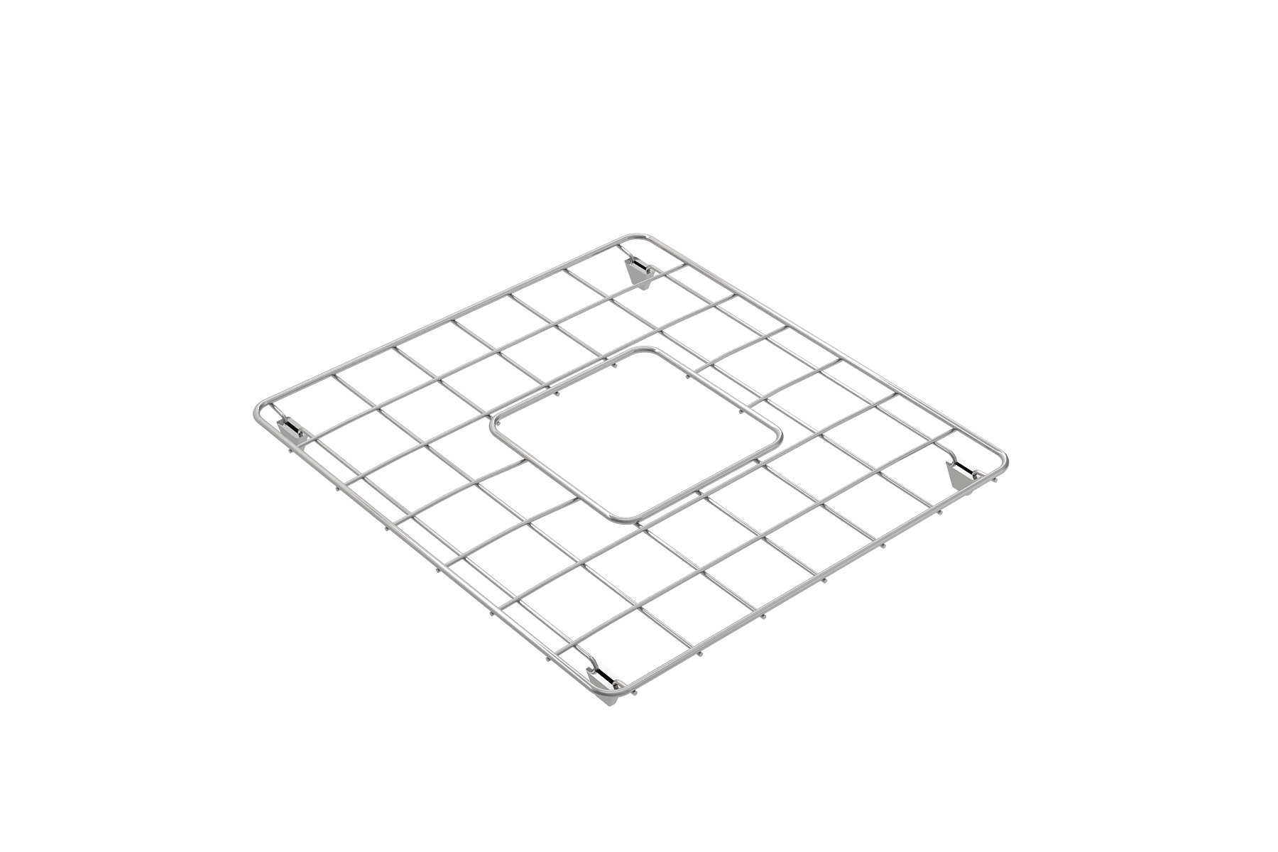 BOCCHI Stainless Steel Sink Grid for 33D in. 1139 Farmhouse Apron Front Fireclay Double Bowl Kitchen Sinks, 2300 0016