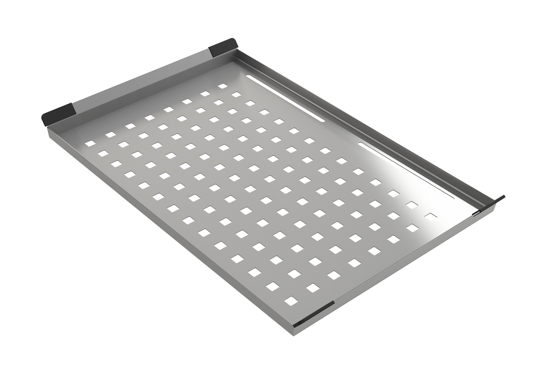 BOCCHI Stainless Steel Colander Tray w/Black Silicone Handle Pads, 2310 0005