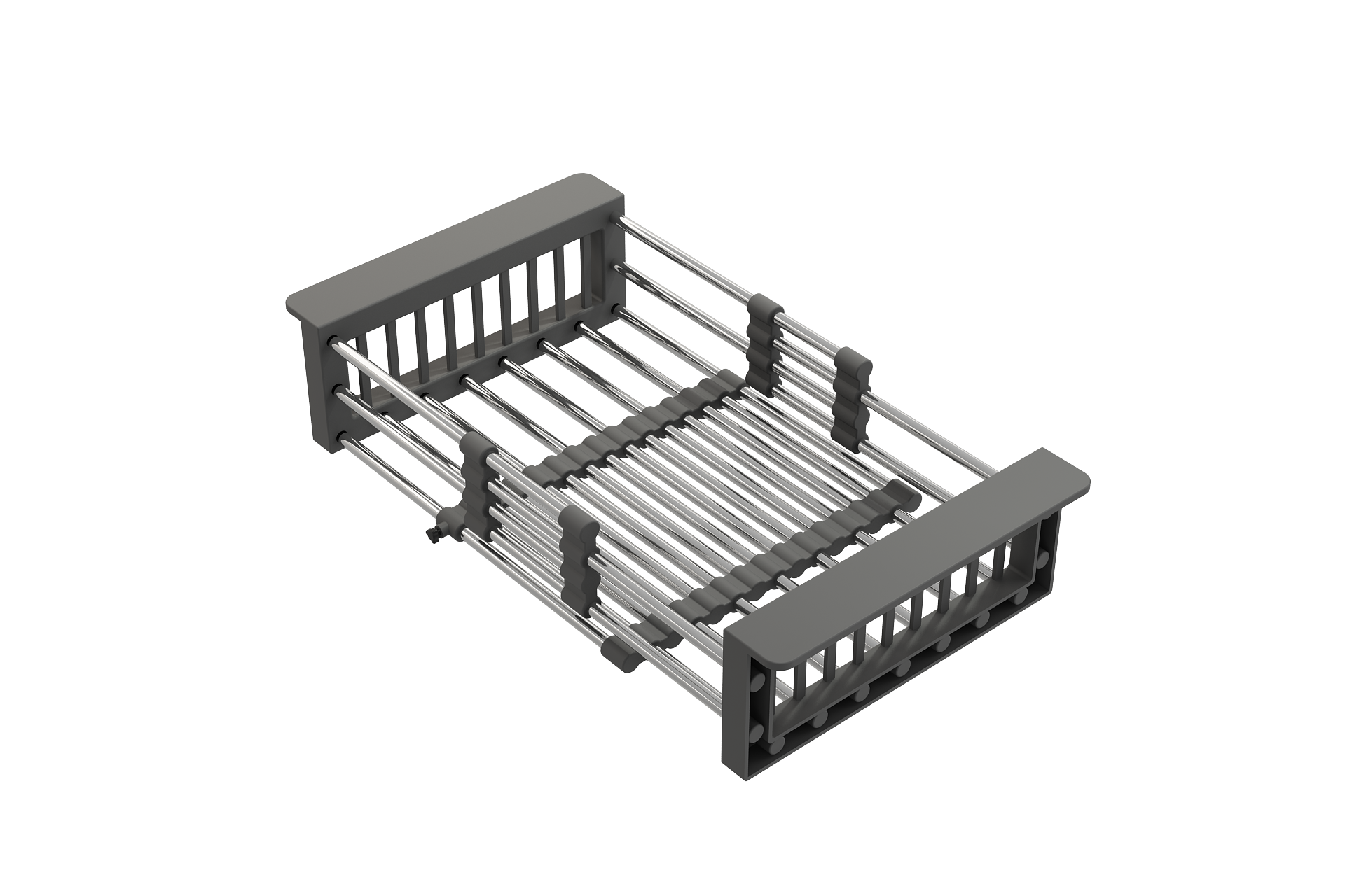 Alternate Image for BOCCHI Expandable Colander, Stainless Steel w/ Gray Handles, 2310 0006