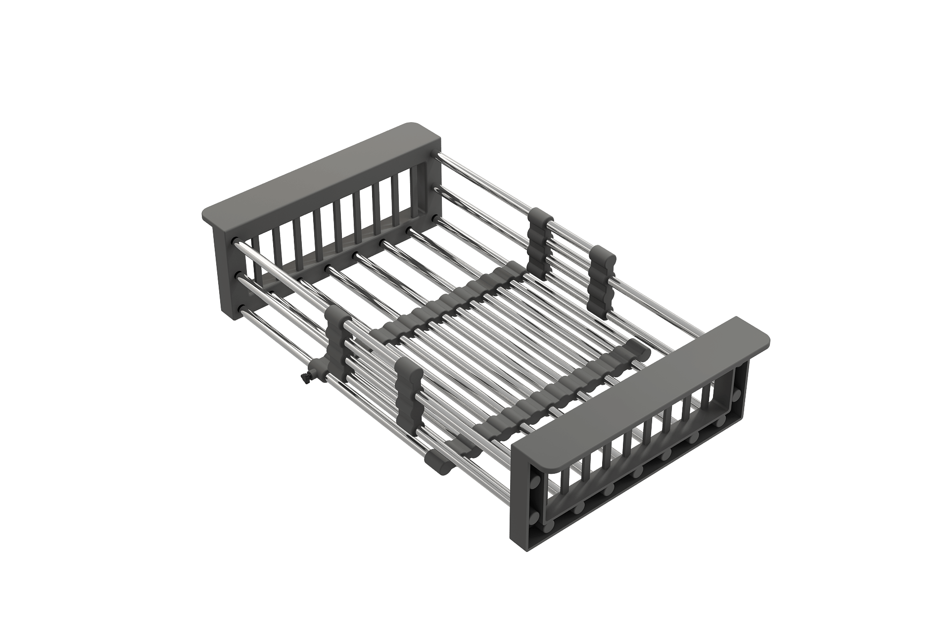 Alternate Image for BOCCHI Expandable Colander, Stainless Steel w/ Gray Handles, 2310 0006