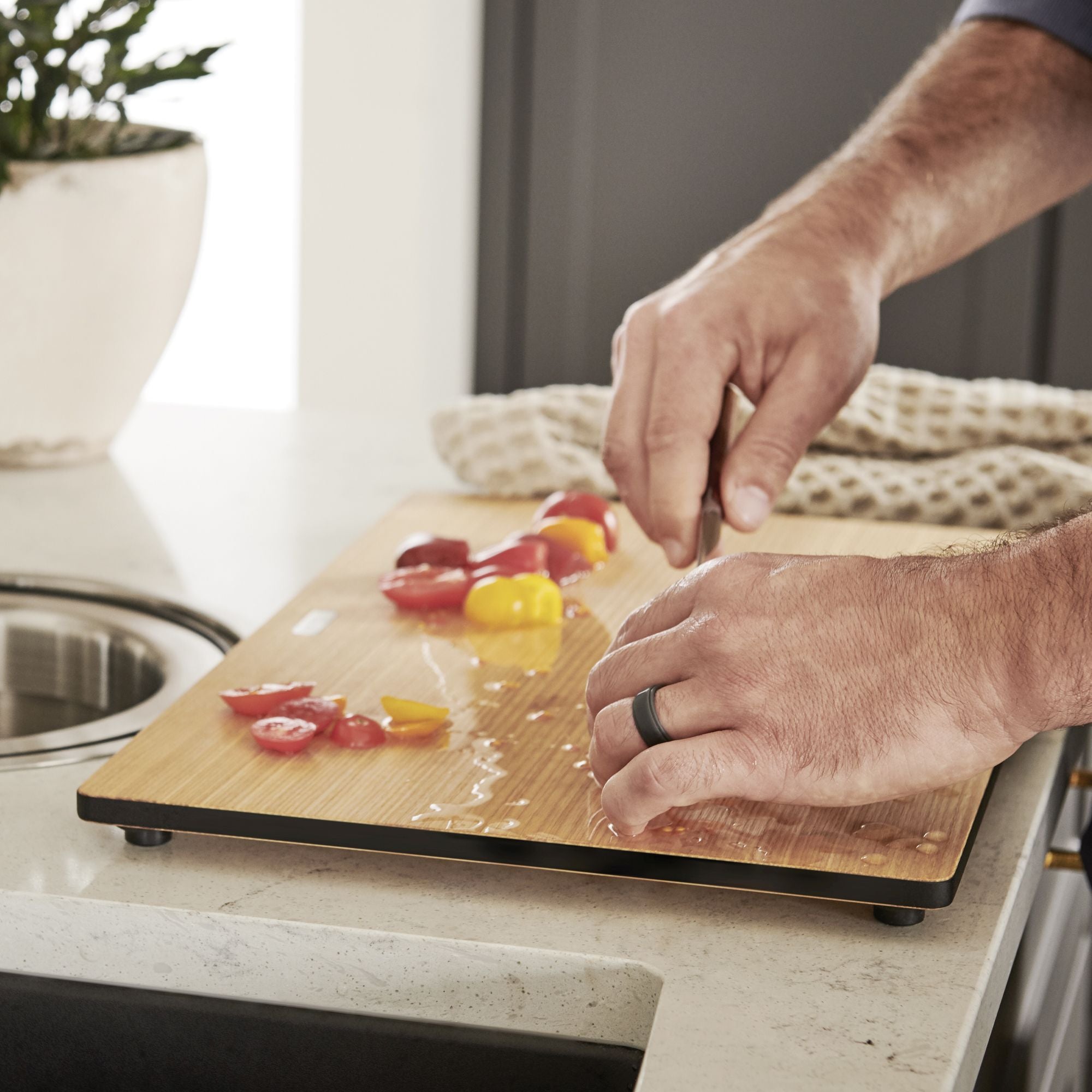 Blanco Quatrus Ash Compound Cutting Board, 231609