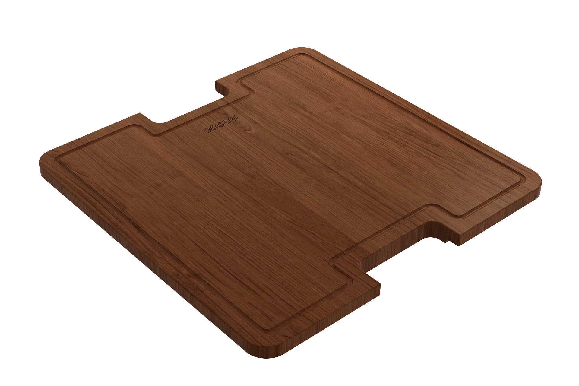 Alternate Image for BOCCHI Wooden Cutting Board For Sotto 1359 w/Handles - Sapele Wood, 2320 0003