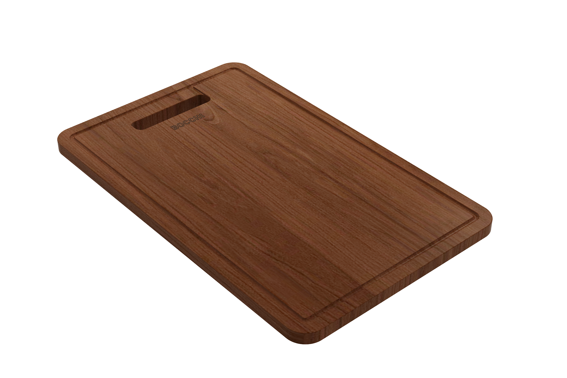 Alternate Image for BOCCHI Wooden Cutting Board with handle, Sapele Mahogany Wood, Compatible with 1500, 1501, 1551, and 1604 sinks, 2320 0004