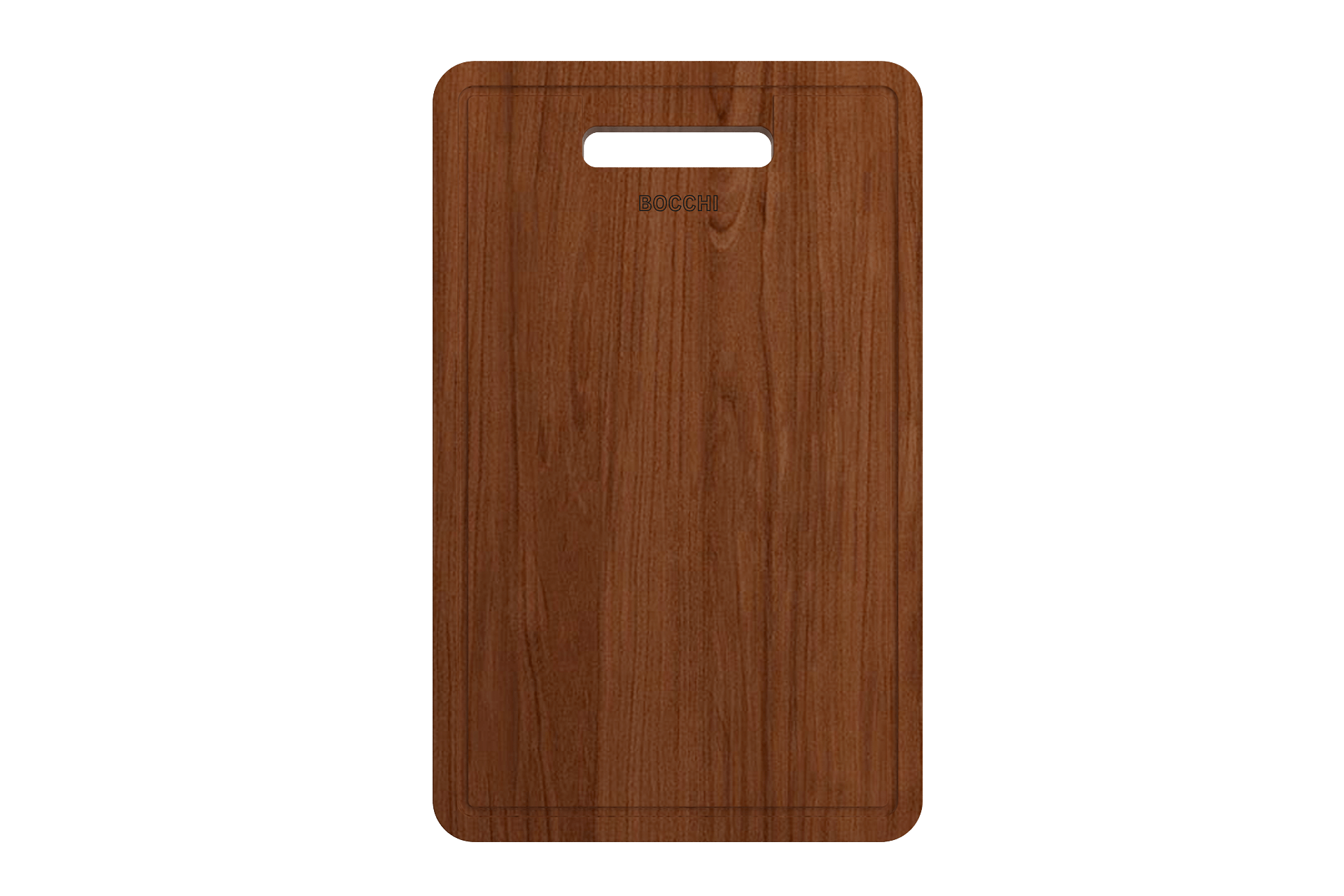 Alternate Image for BOCCHI Wooden Cutting Board with handle, Sapele Mahogany Wood, Compatible with 1500, 1501, 1551, and 1604 sinks, 2320 0004