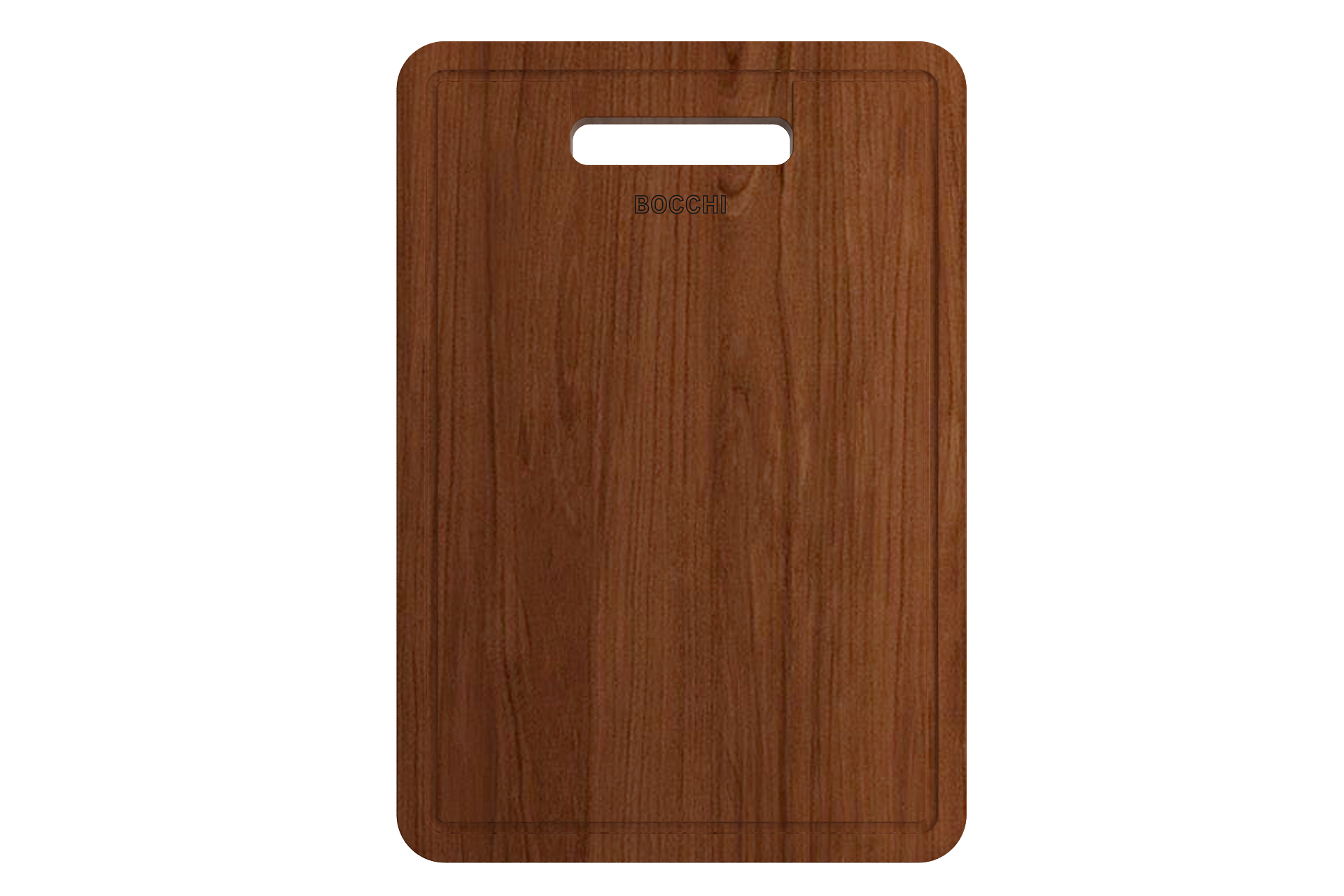 Alternate Image for BOCCHI Wooden Cutting Board/Cover for Baveno w/ Handle - Sapele Mahogany for 1633 sinks (Outer Ledge), 2320 0007
