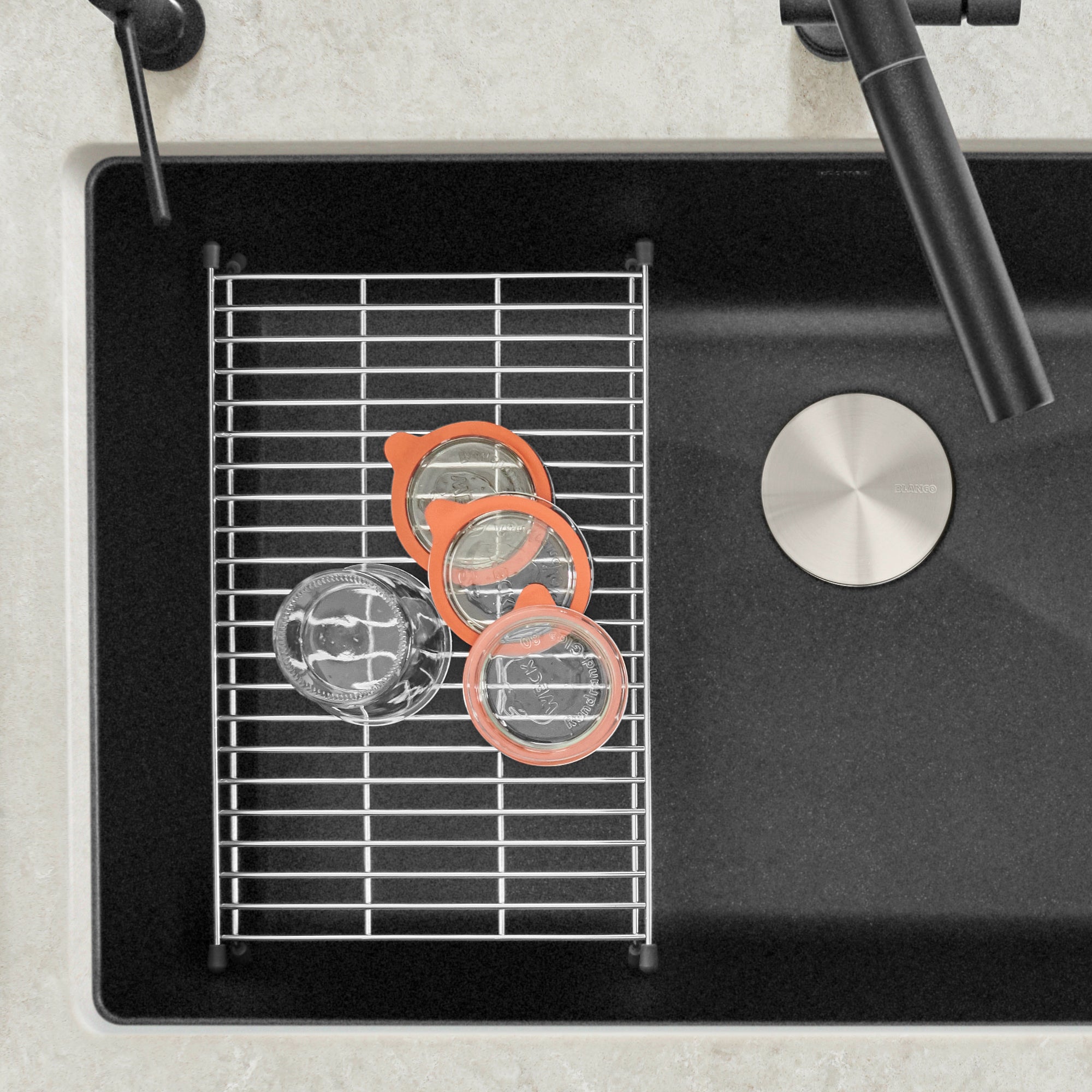 Alternate Image for Blanco Stainless Steel Floating Sink Grid (Precis ED, Cascade, 1-3/4 & 21), 233542